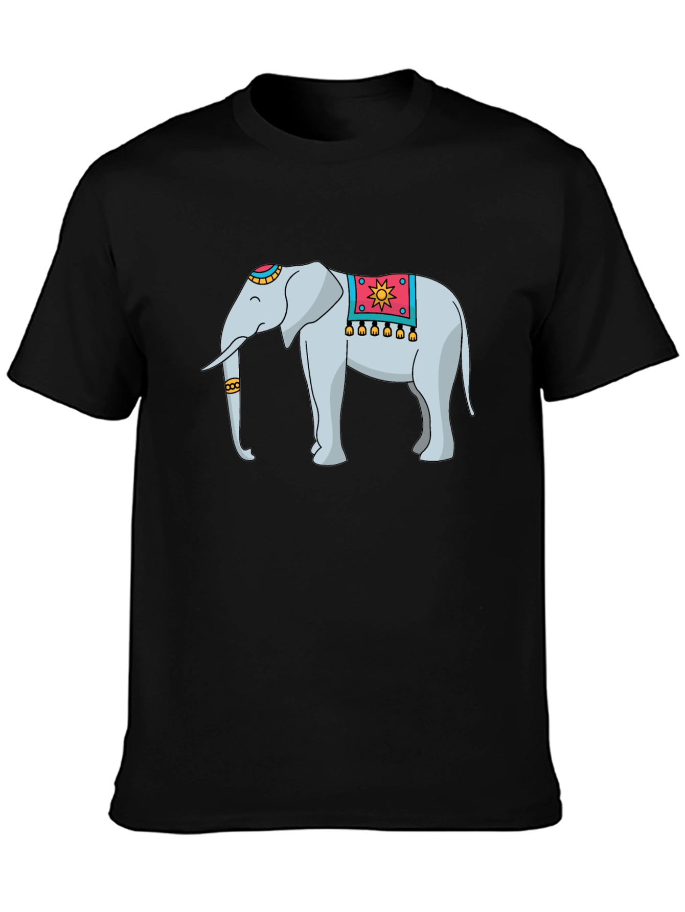 Black Elephant Graphic Tee - Black Cotton Blend view 3