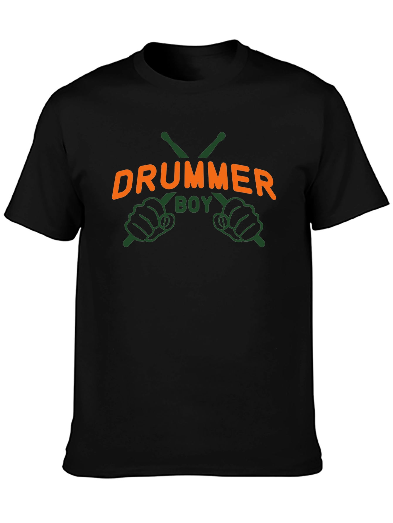 Black Drummer Boy Black Graphic Tee view 3