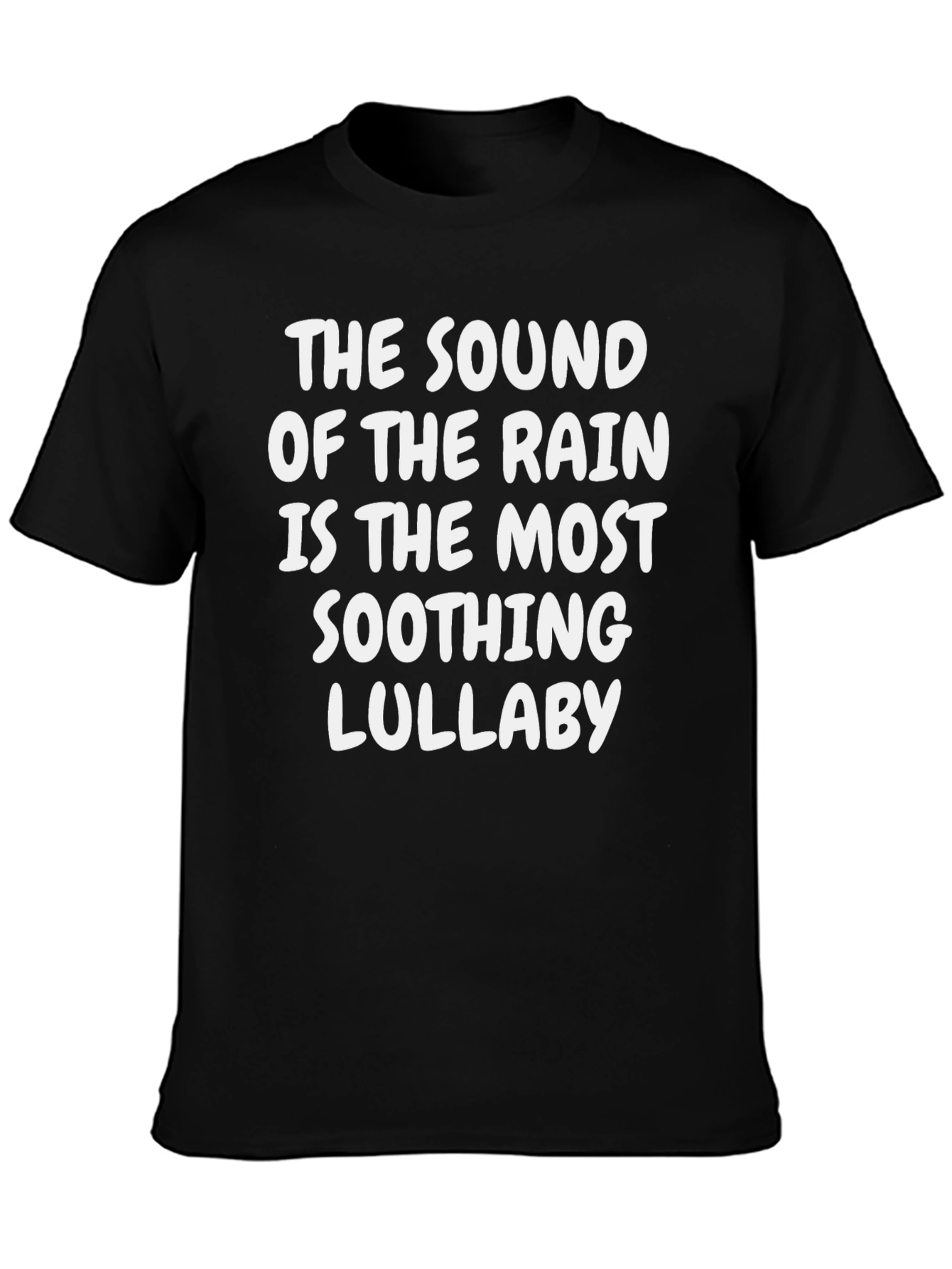 Black Rain Lullaby Graphic Tee - Soothing Sounds T-Shirt view 3