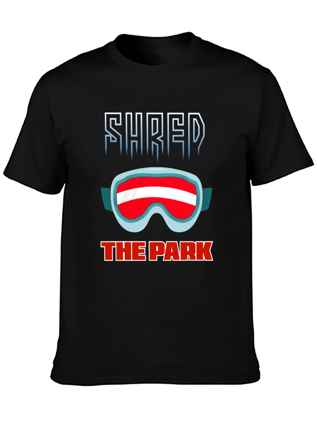Black Shred the Park Black Graphic T-Shirt view 3