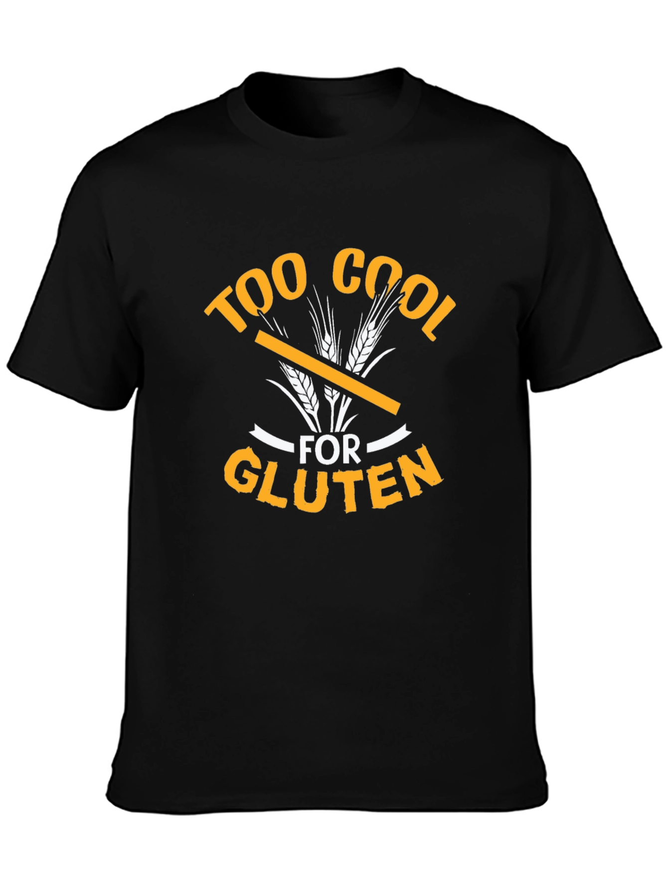 Black Too Cool For Gluten Graphic Tee - Black view 3