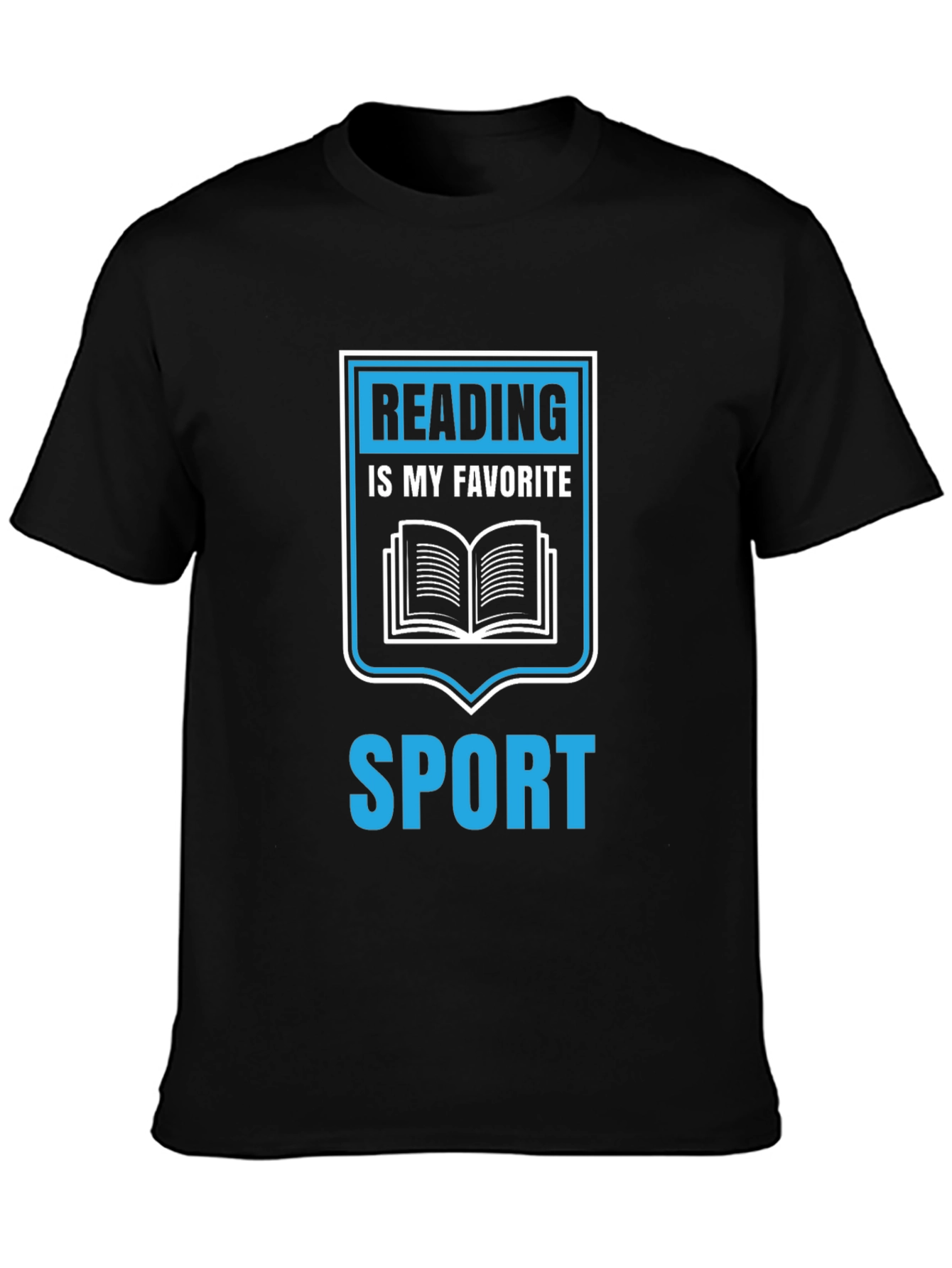 Black Reading is My Favorite Sport Black T-Shirt view 3