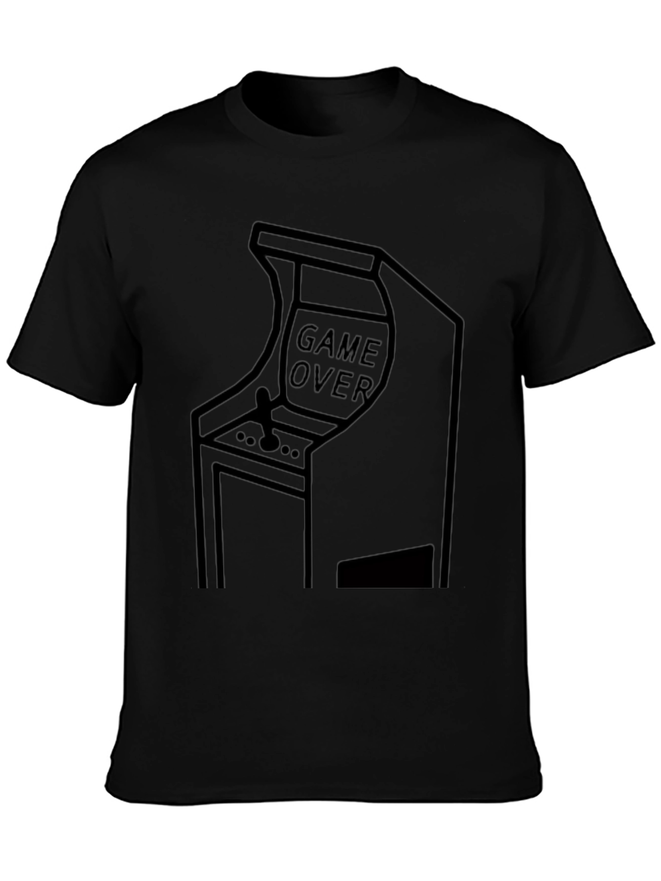 Black Game Over Arcade T-Shirt - Classic Gamer Style view 3