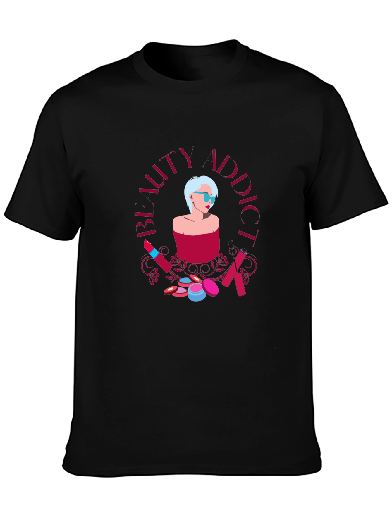 Black Beauty Addict Graphic T-Shirt - Stylish Unisex Tee view 3
