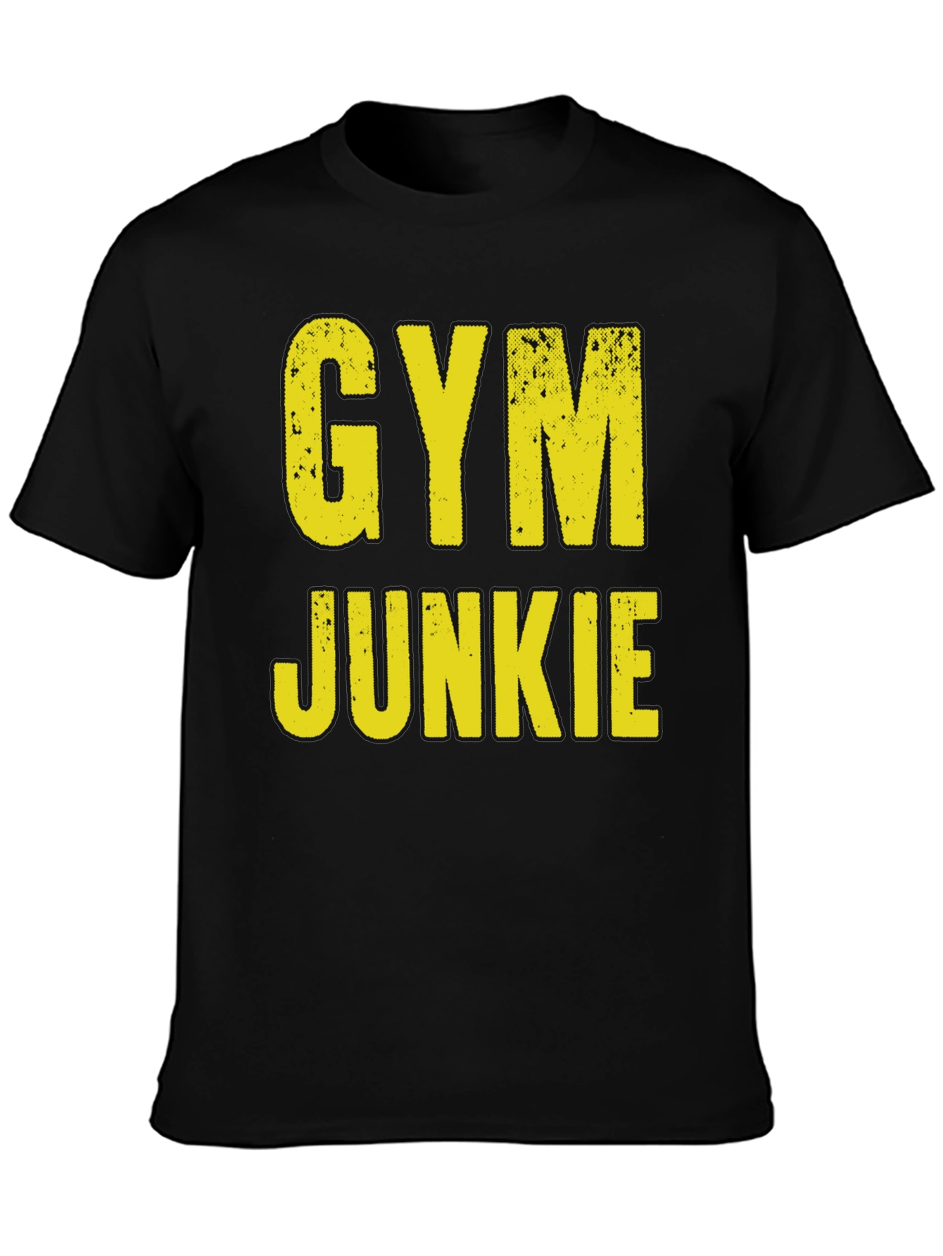 Black Gym Junkie Graphic T-Shirt - Fitness Apparel view 3