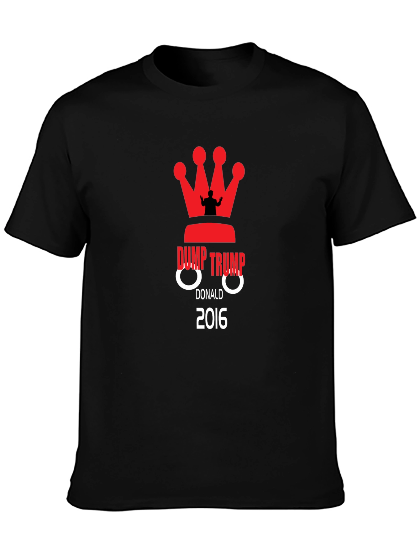 Black Dump Trump 2016 Political T-Shirt view 3