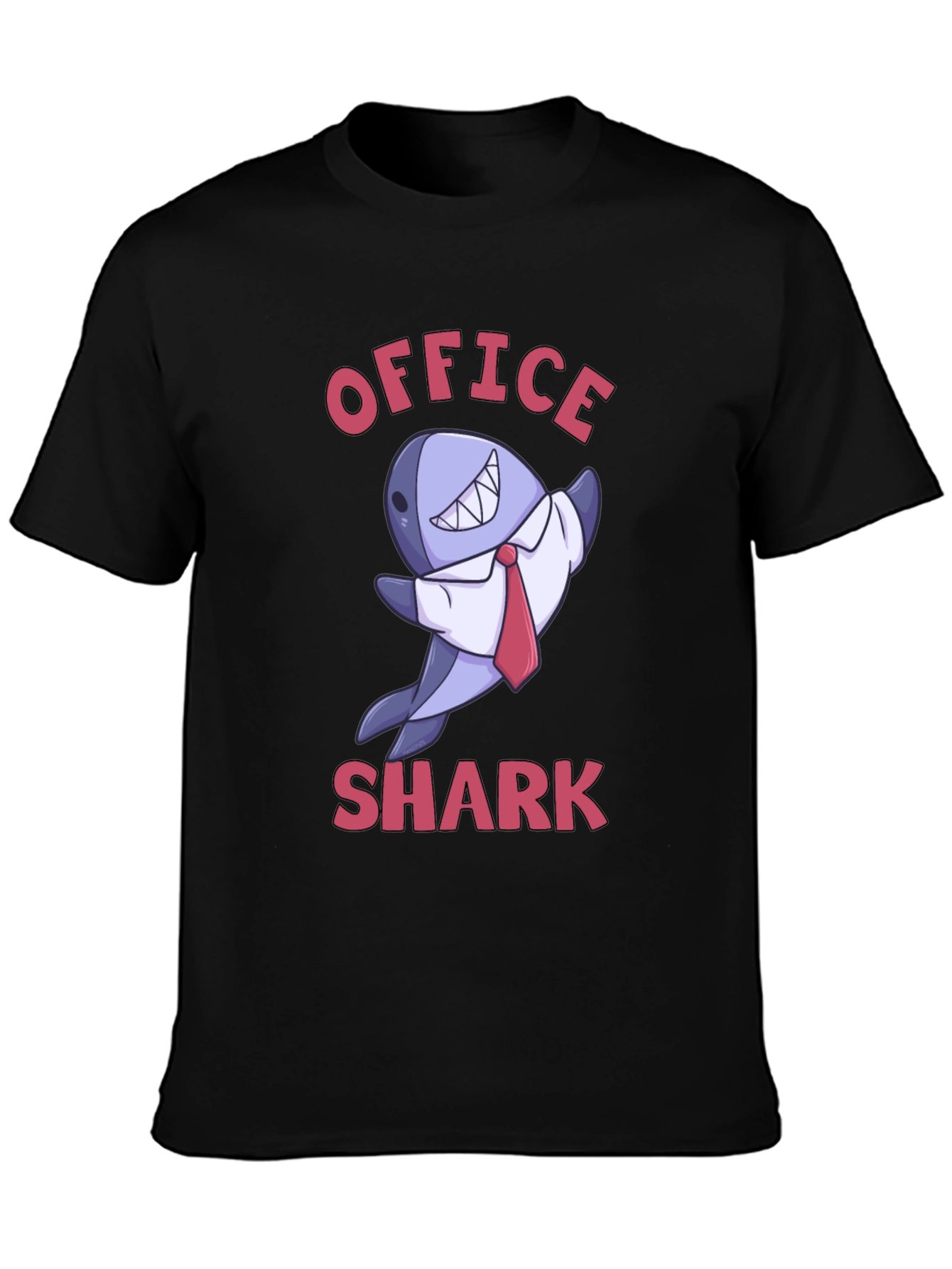 Black Office Shark Graphic T-Shirt - Funny & Unique! view 3