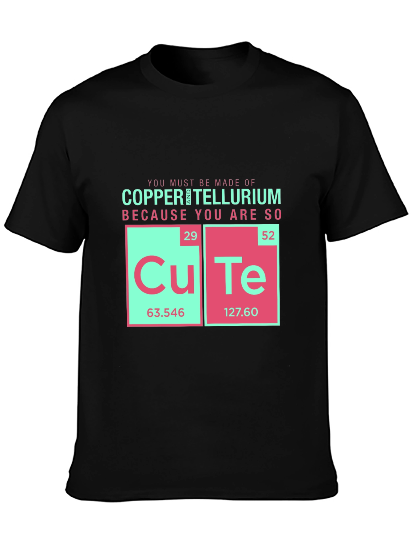 Black CuTe Chemistry T-Shirt - Funny Science Tee view 3
