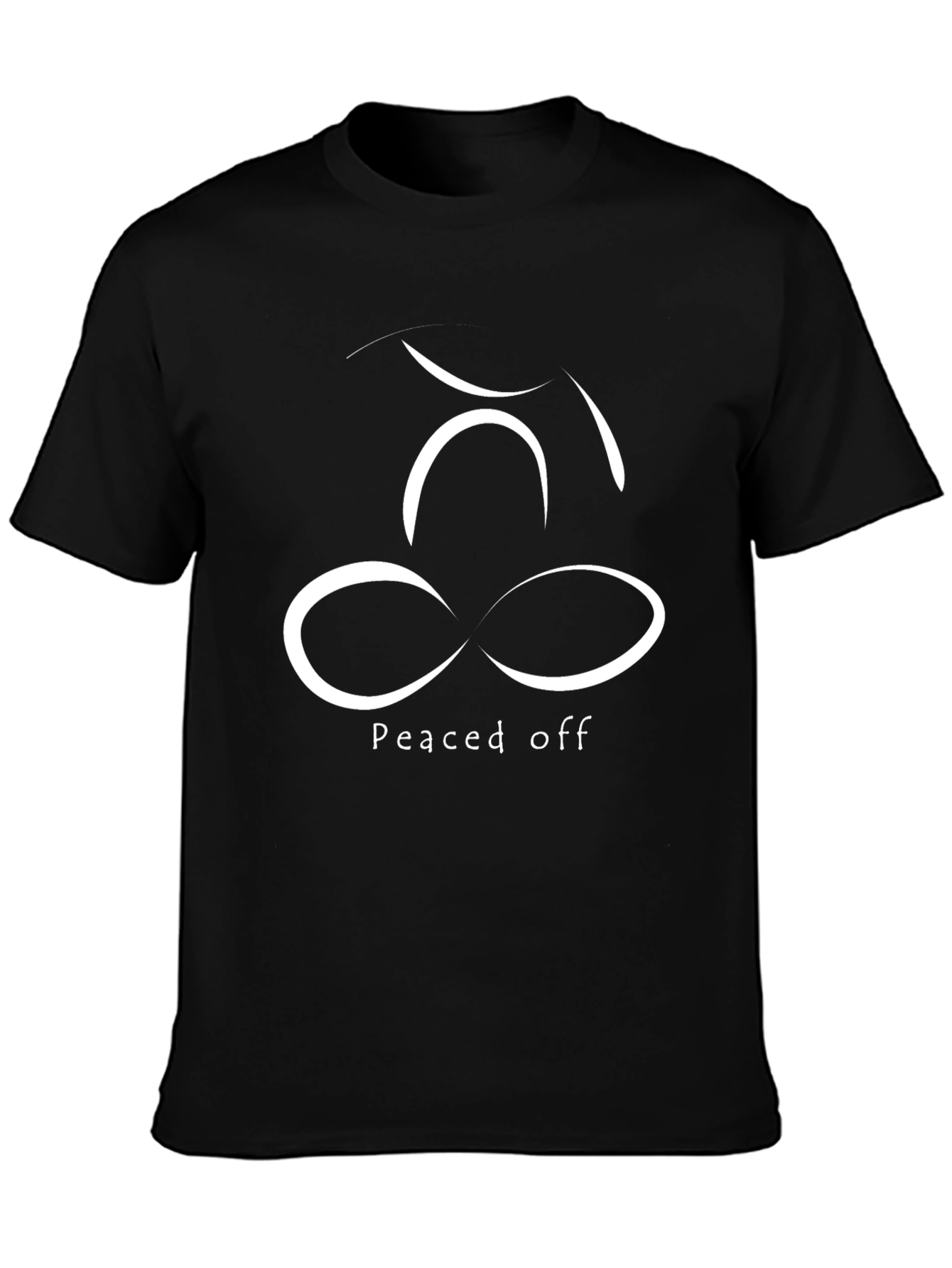 Black Peaced Off T-Shirt - Funny Graphic Tee view 3