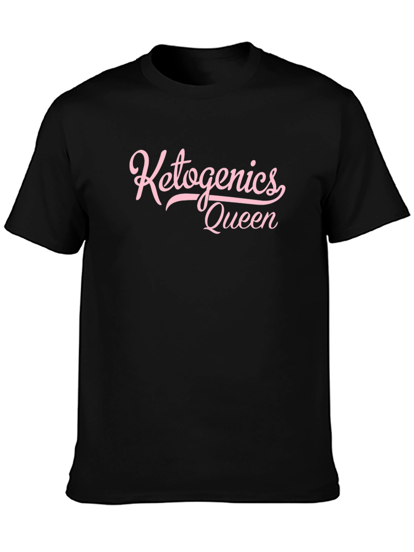 Black Ketogenic Diet Queen Black T-Shirt view 3