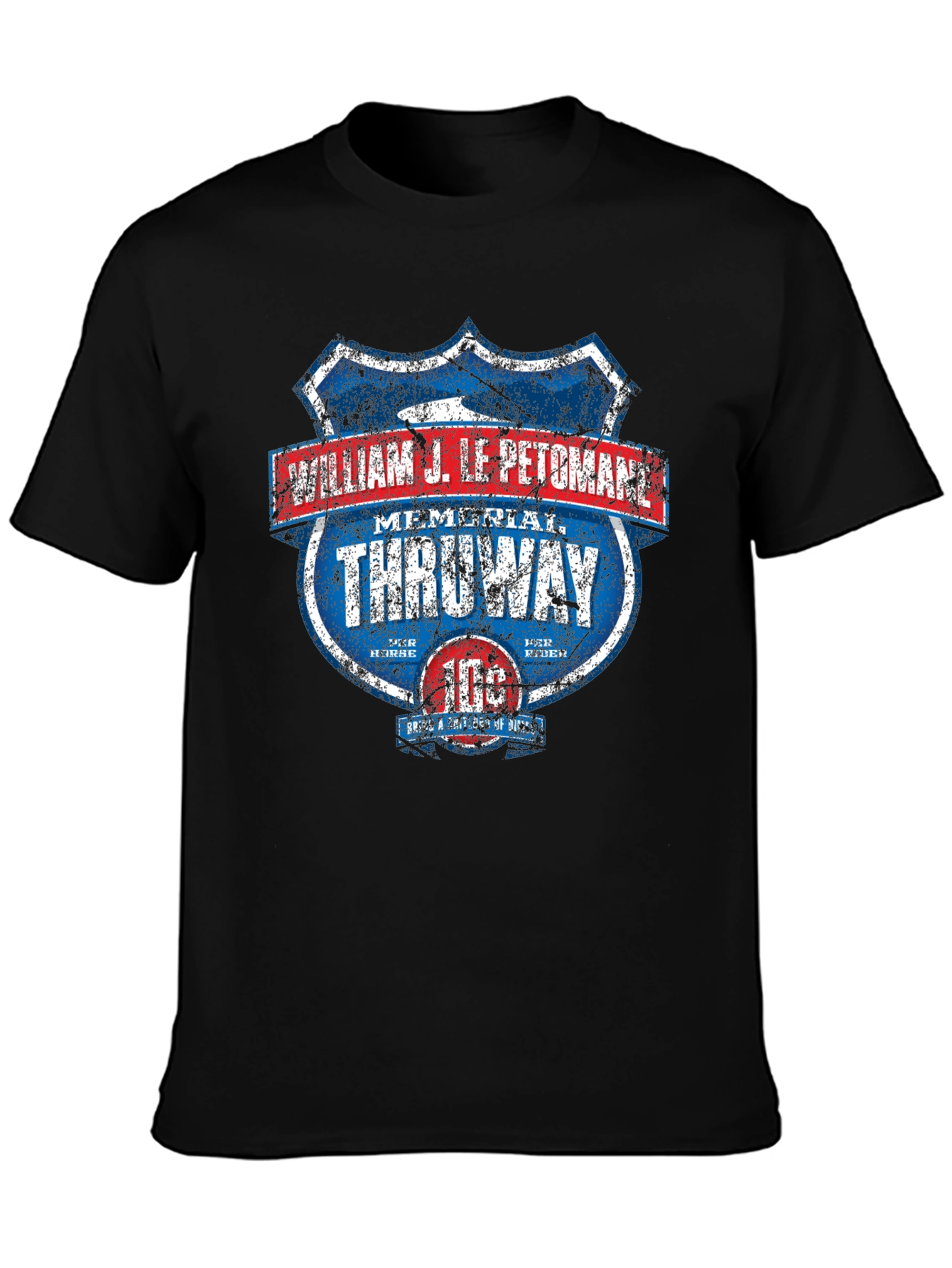 Black William J. Le Petomane Throway Memorial Graphic T-Shirt view 3