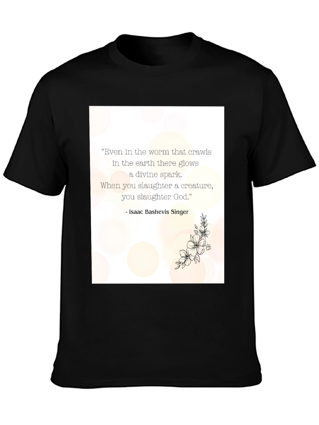 Black Philosophical Quote Graphic Tee - Unisex Black T-Shirt view 3