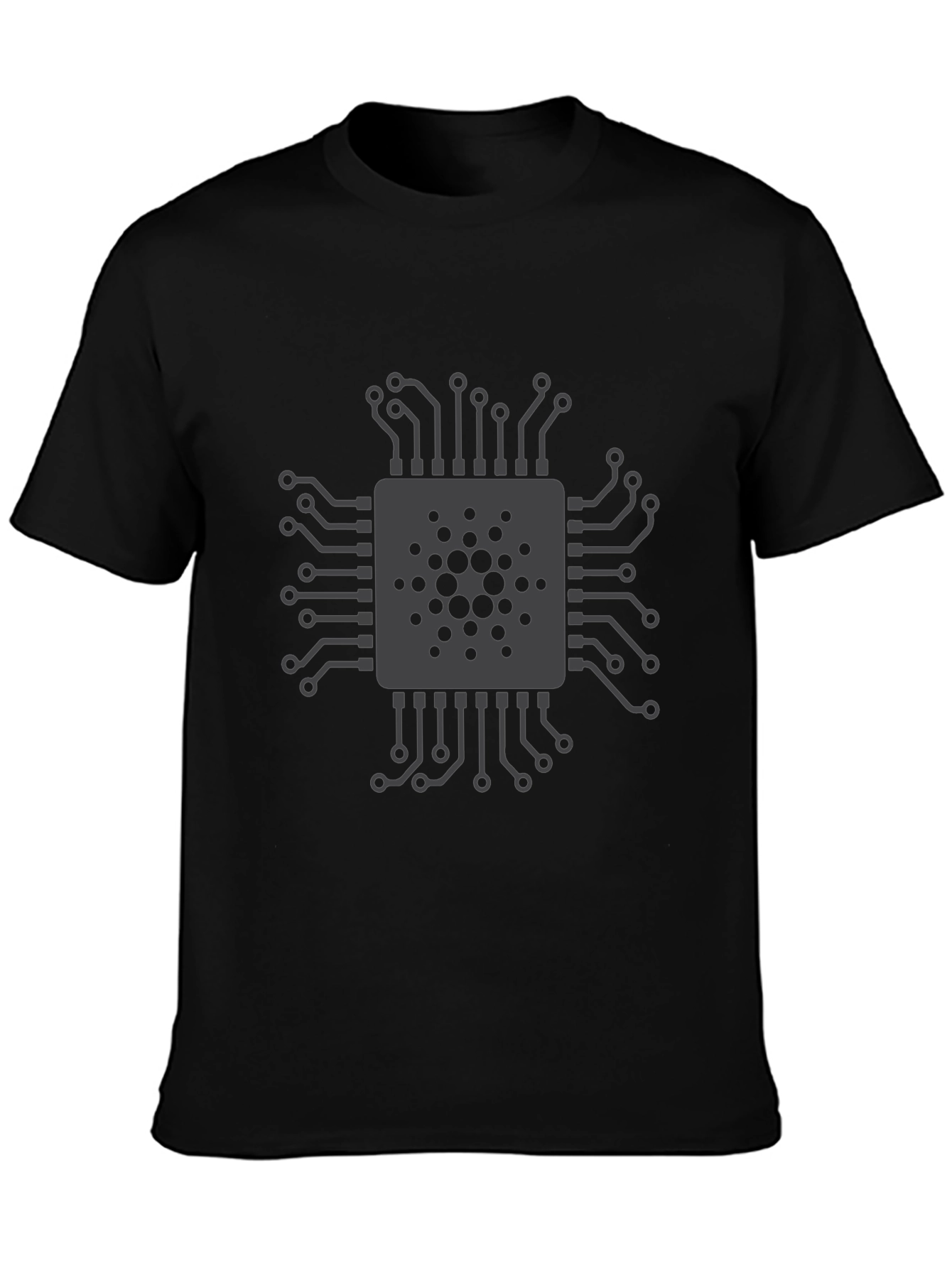 Black Circuit Board Graphic T-Shirt - Cool Tech Design view 3