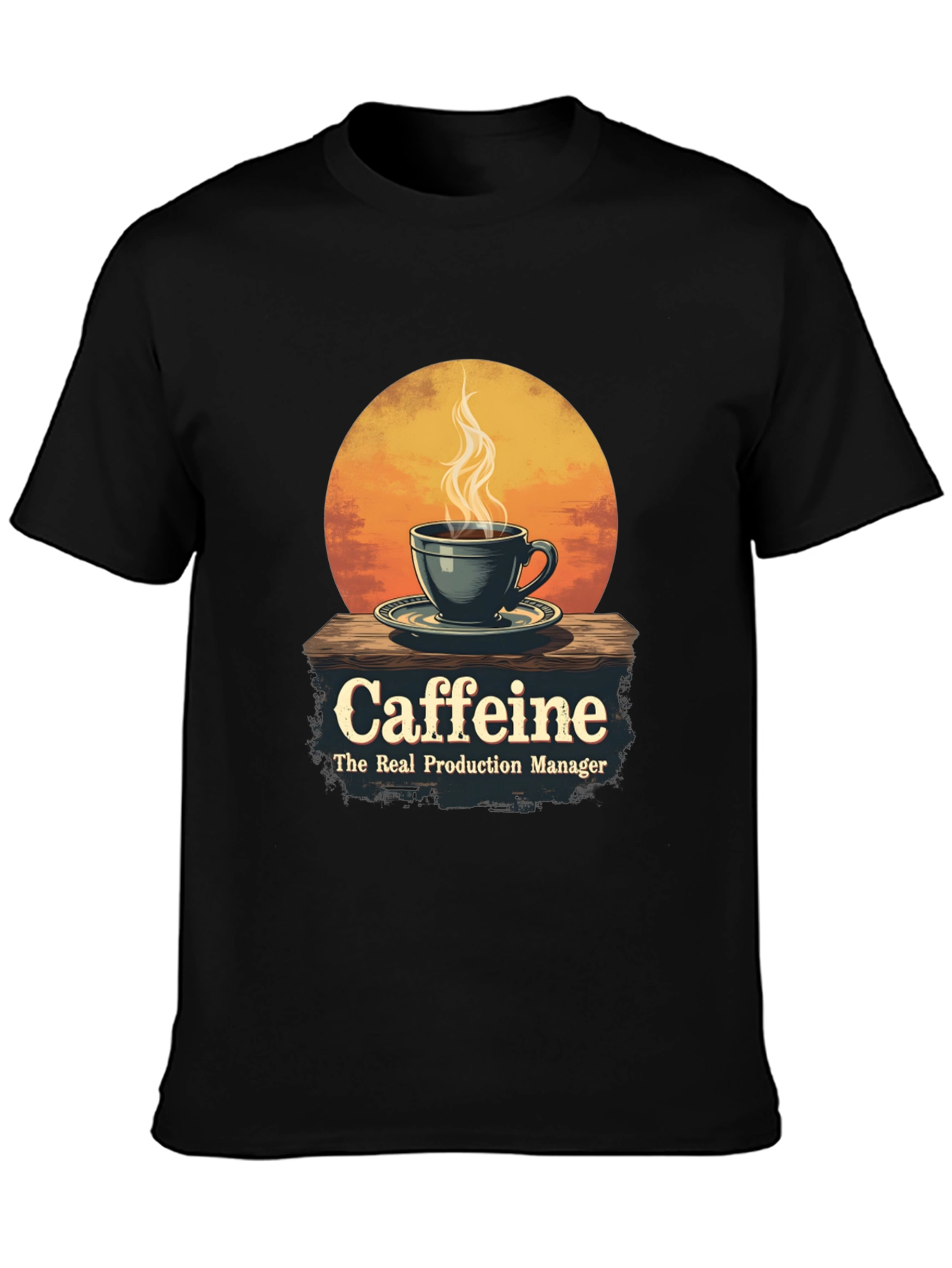 Black Caffeine: The Real Production Manager T-Shirt view 3