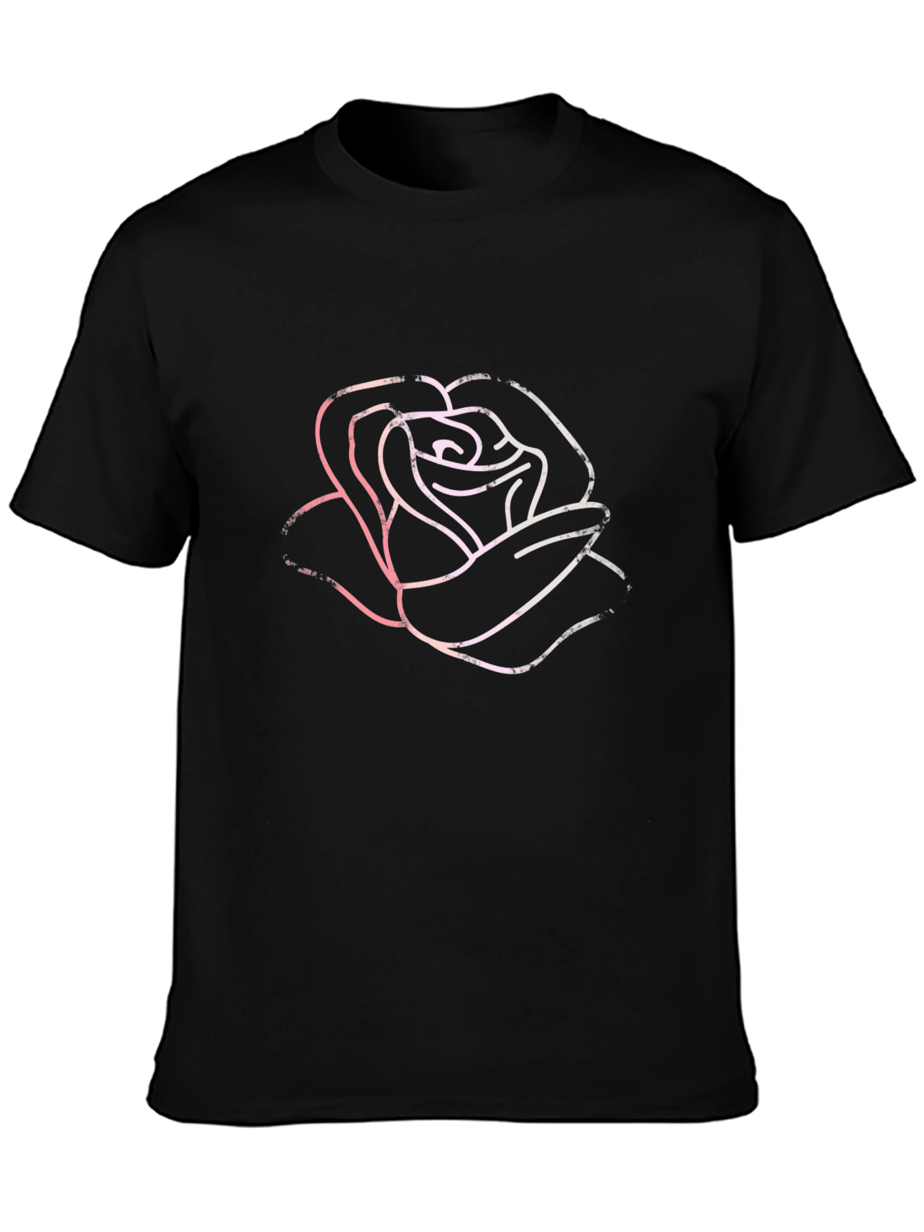 Black Rose Graphic Tee - Stylish Black Cotton T-Shirt view 3