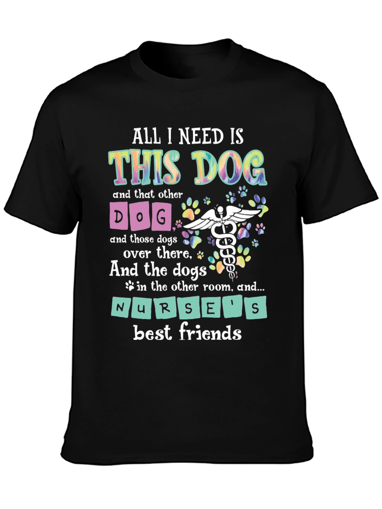 Black All I Need Is This Dog T-Shirt view 3