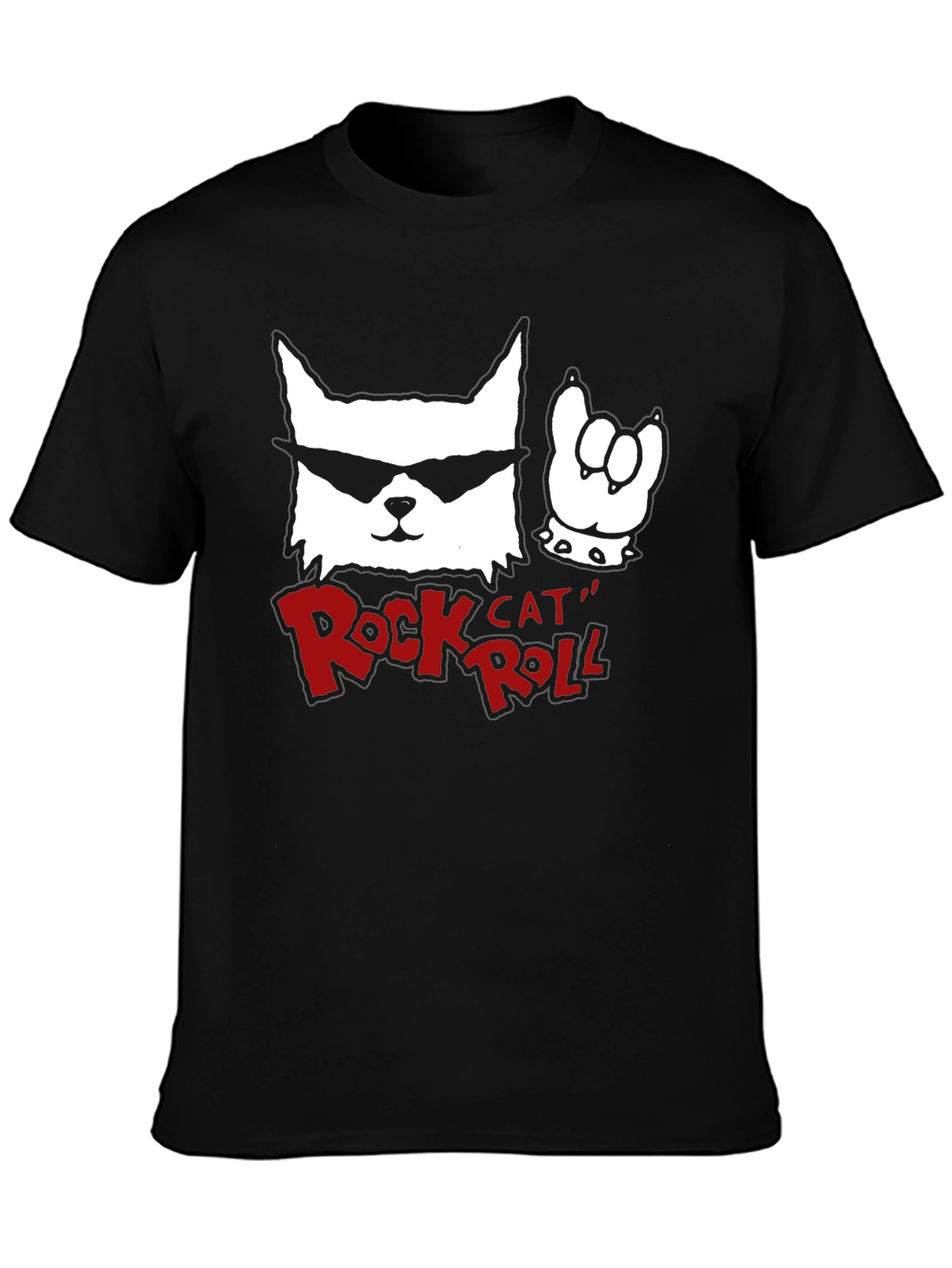 Rock Cat Roll Black T-Shirt - 3