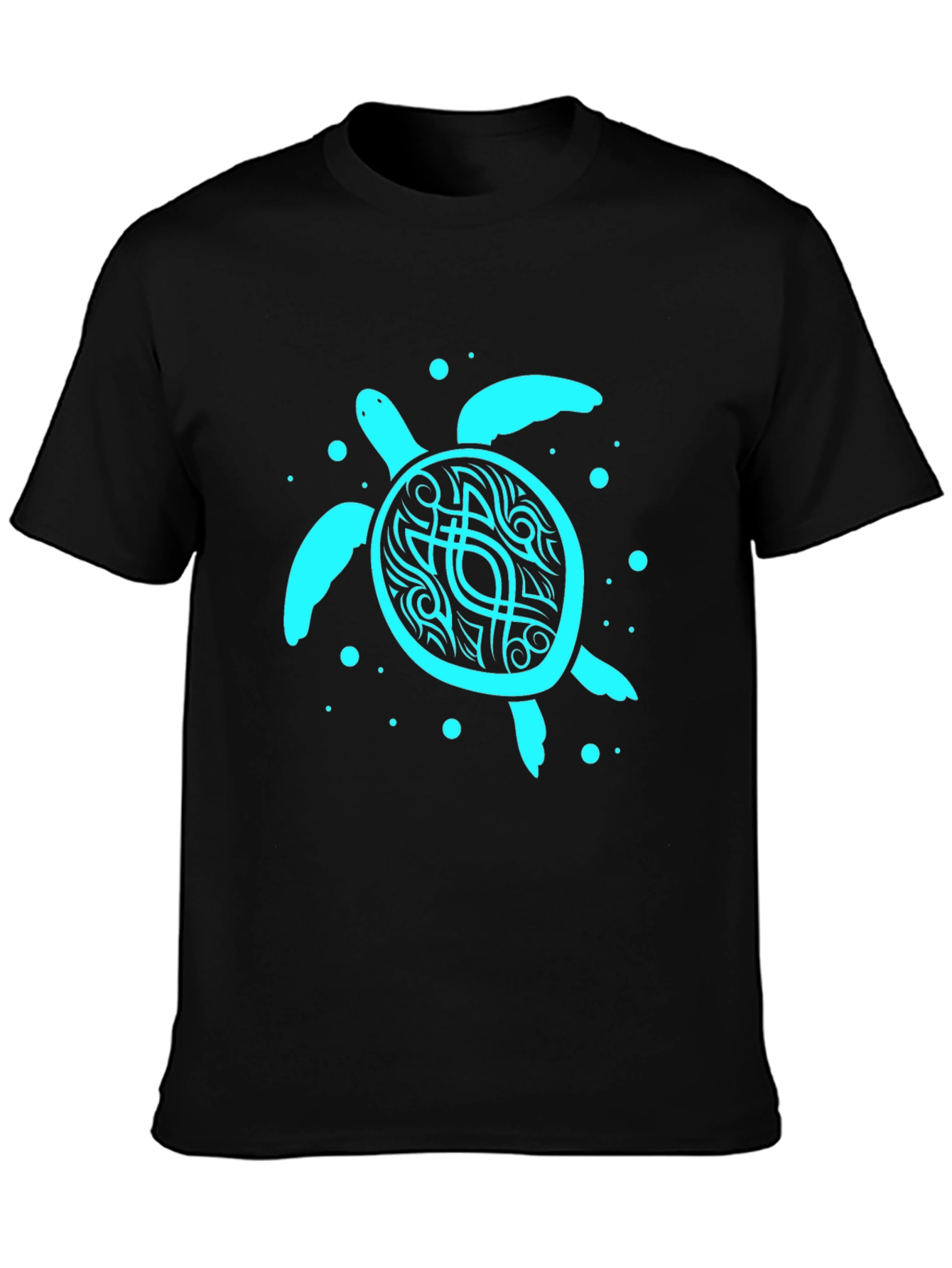 Black Men's Turtle Graphic Tee - Black view 3