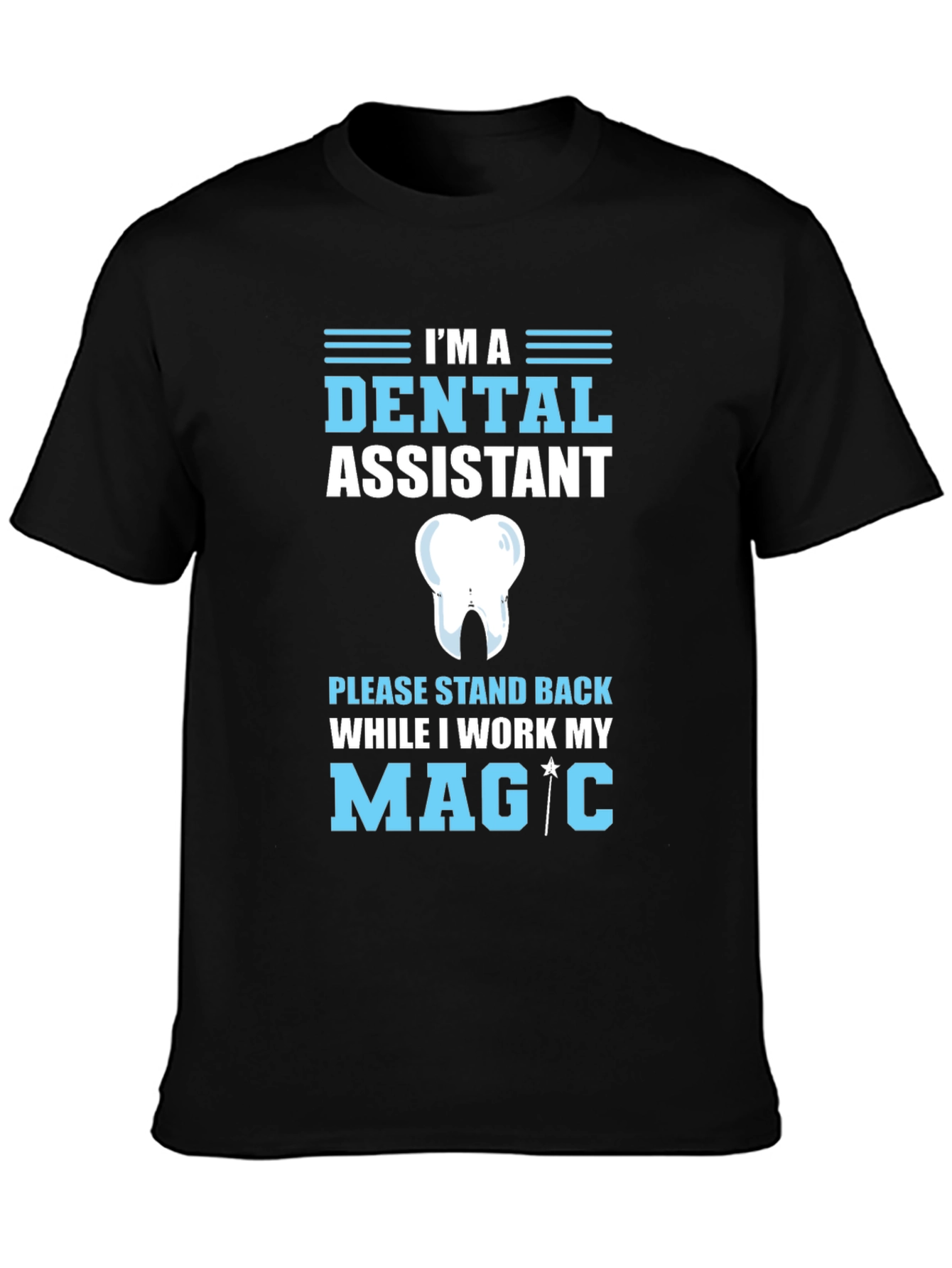 Black Dental Assistant Magic T-Shirt view 3