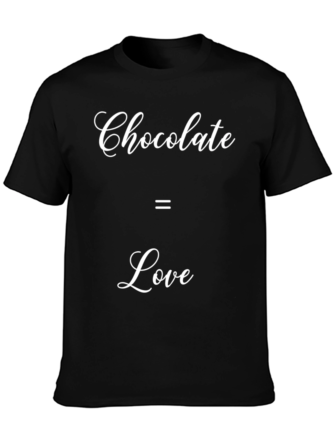 Black Chocolate Equals Love T-Shirt view 3