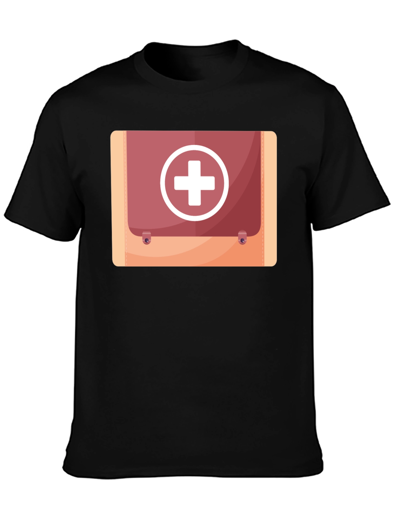 Black First Aid Kit Graphic Black Tee view 3
