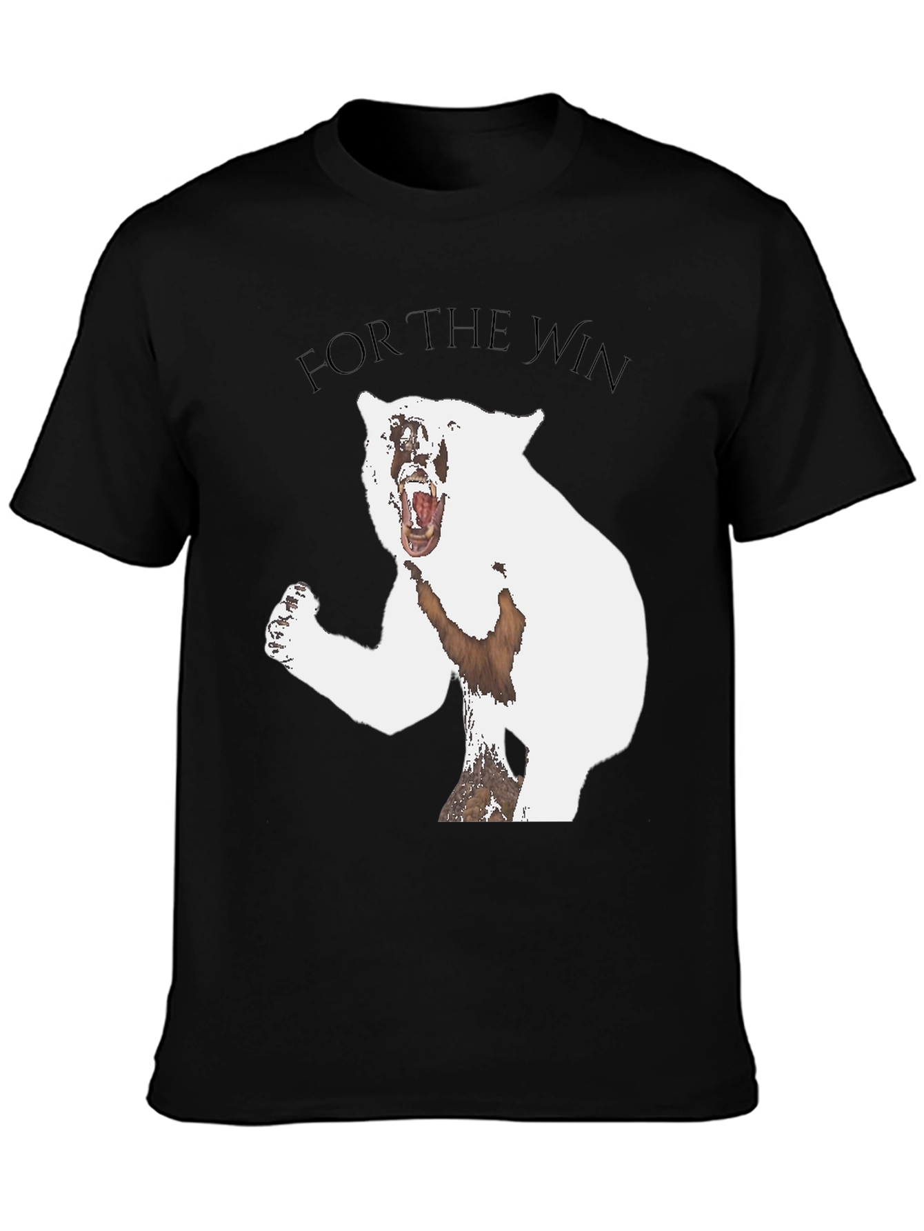 Black For The Win Bear Graphic Tee - Black view 3