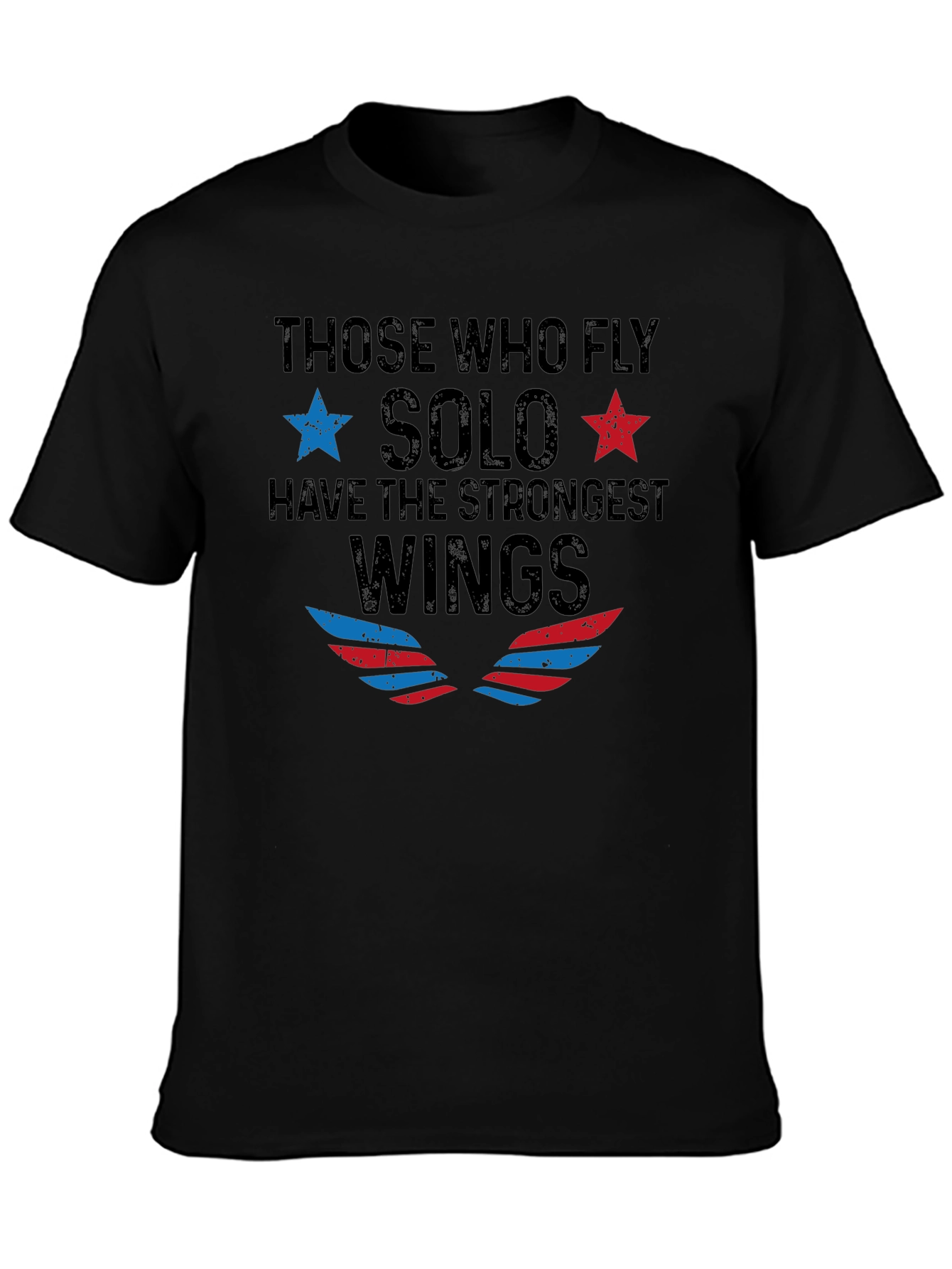 Black Strongest Wings Solo T-Shirt view 3