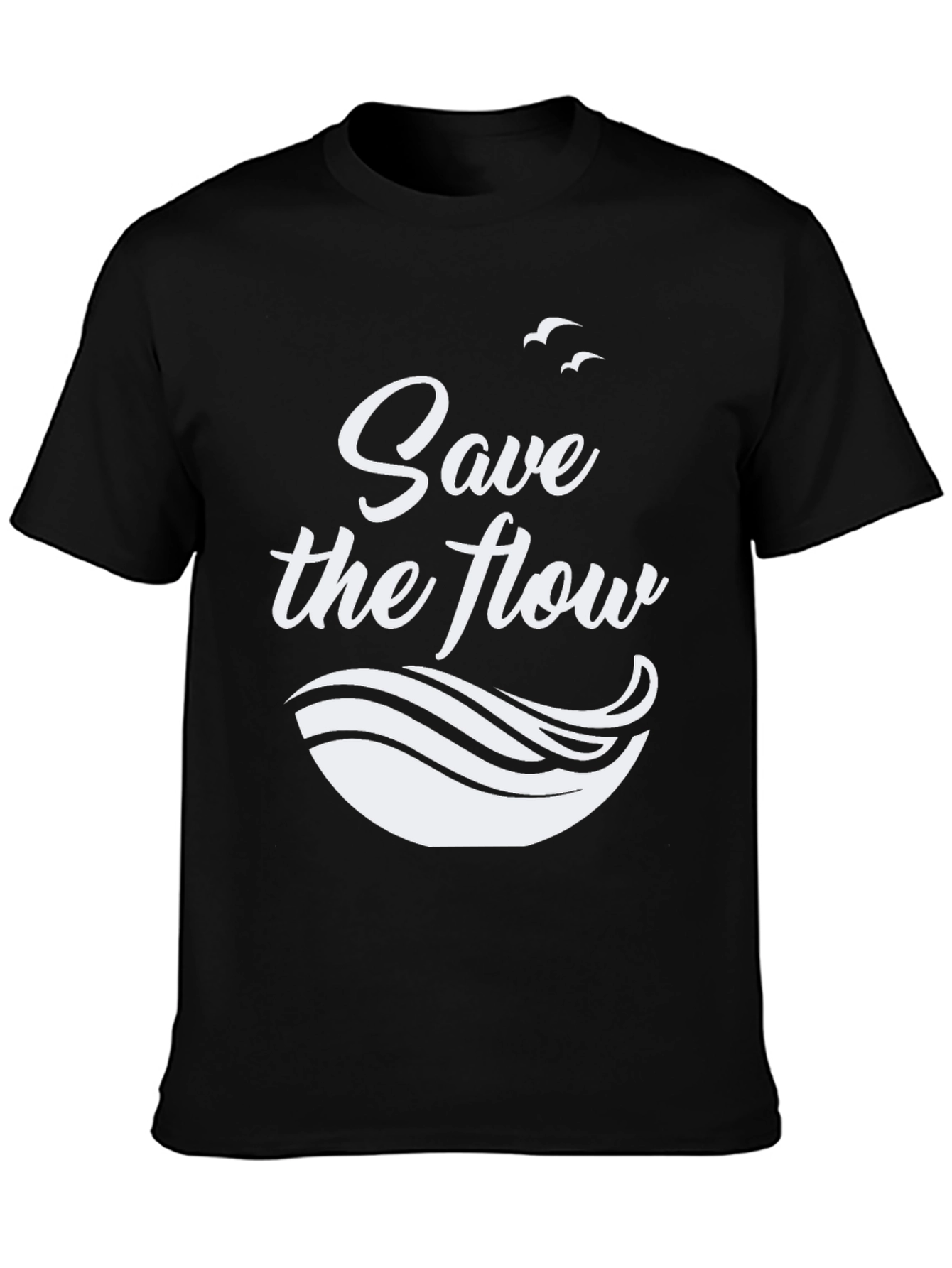 Black Save the Flow Graphic Tee view 3
