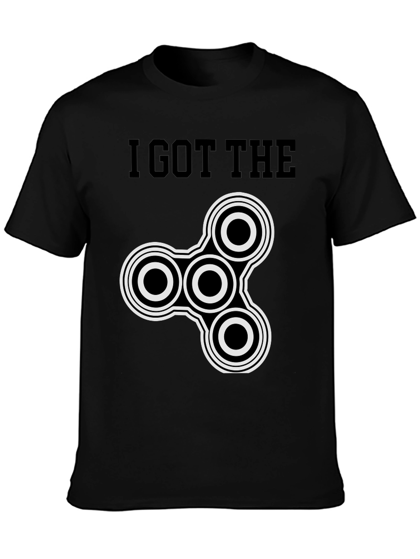 Black I Got The Spinner T-Shirt - Black Cotton Blend Tee view 3
