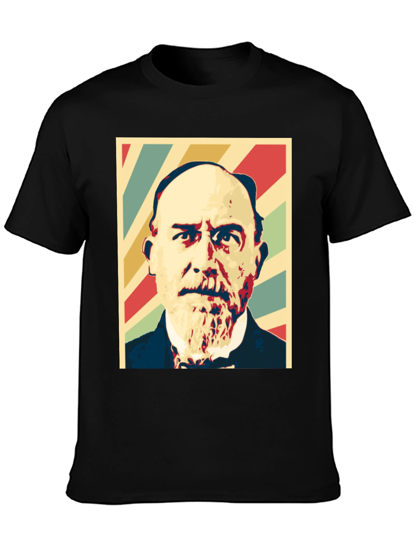 Black Vintage Portrait Graphic Tee -  Retro Style view 3
