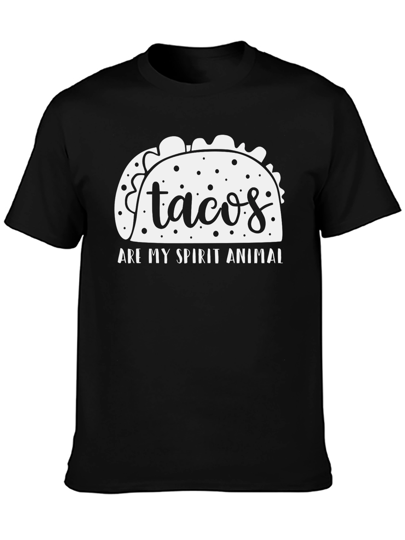 Black Tacos Are My Spirit Animal Graphic Tee view 3