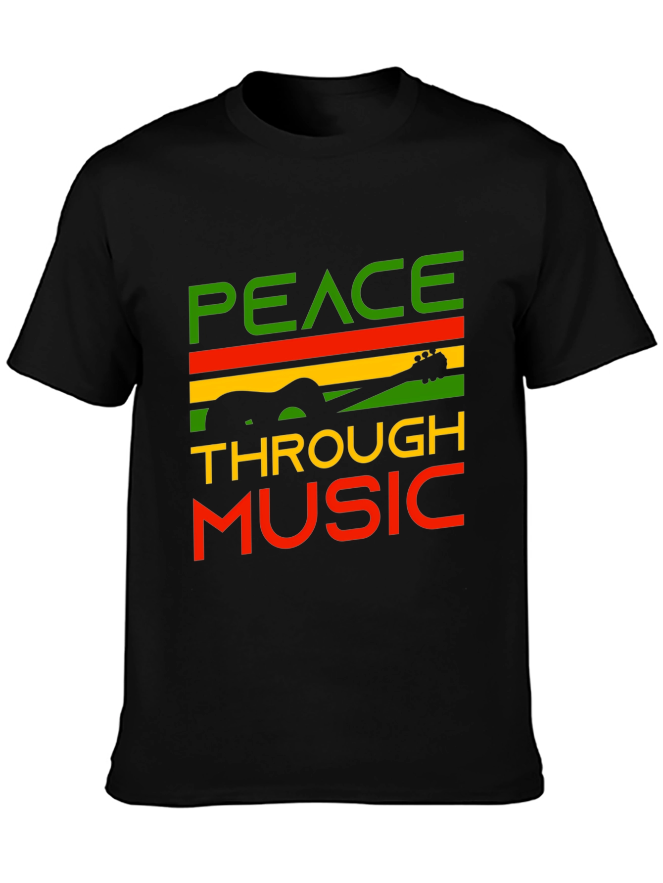 Black Peace Through Music Graphic Tee view 3