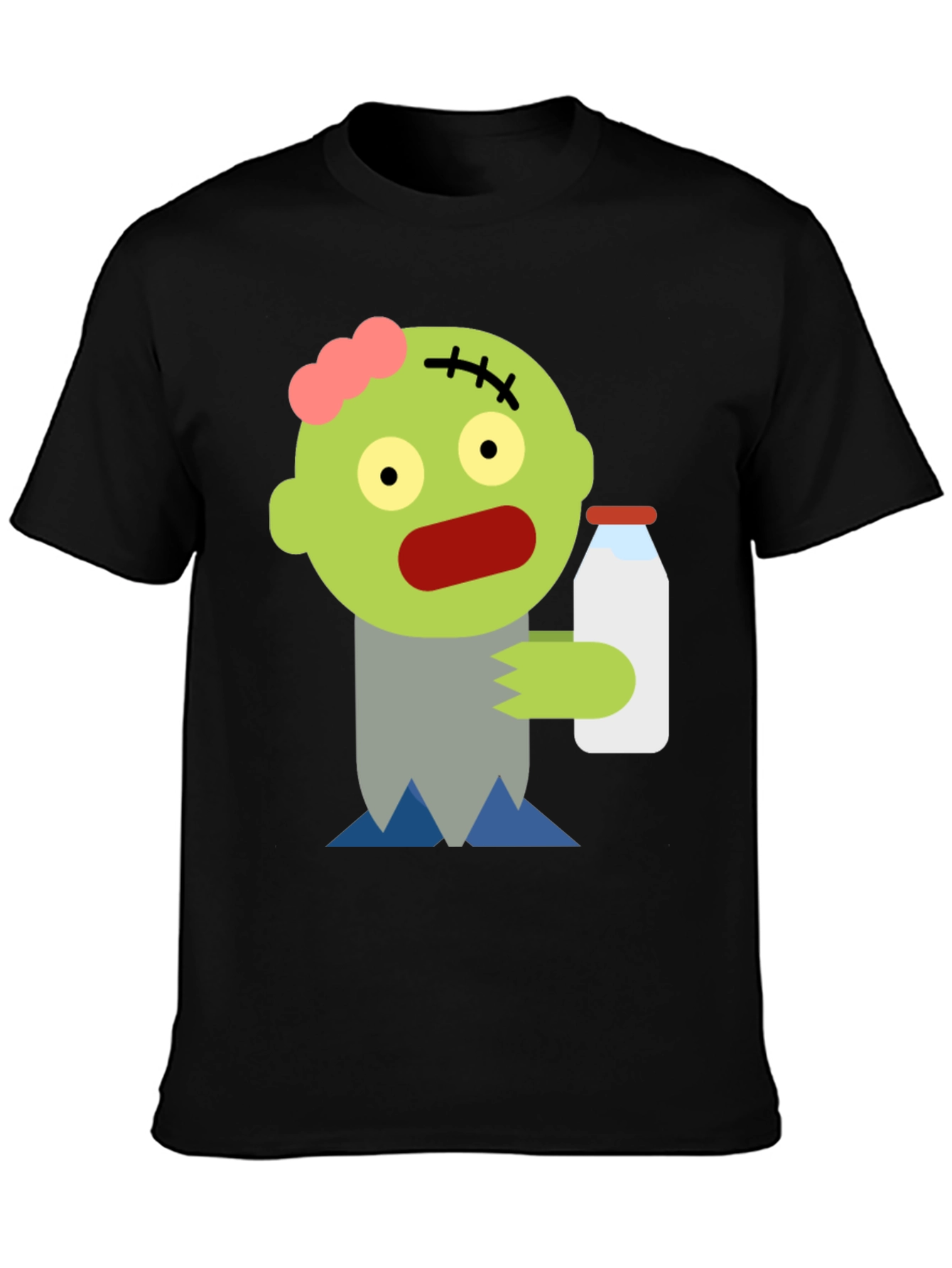 Black Zombie Milk T-Shirt - Spooky Fun! view 3