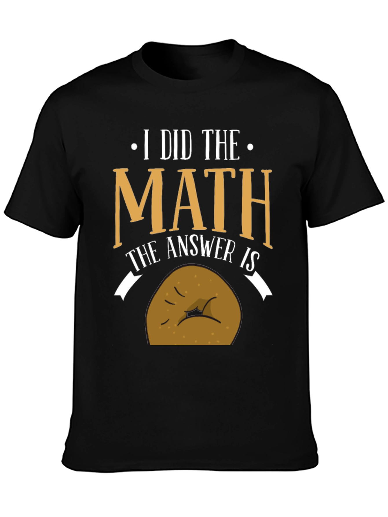 Black Math Potato Funny T-Shirt view 3