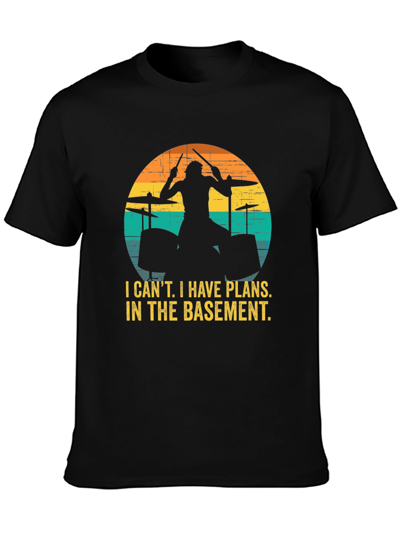 Black Drummer's 'I Have Plans' Black T-Shirt view 3