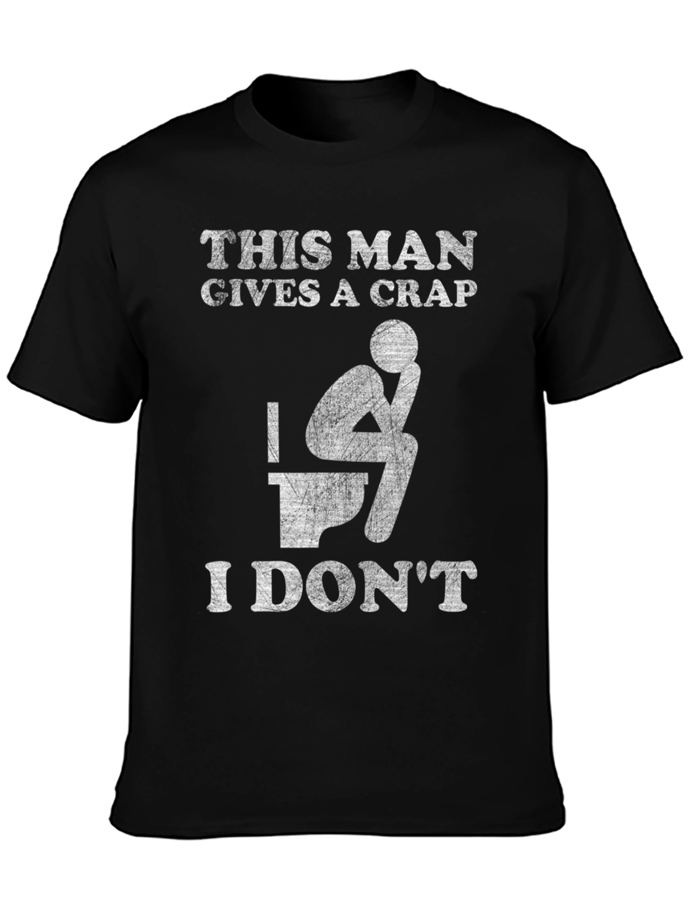 Black Funny "This Man Gives a Crap" Graphic Tee view 3