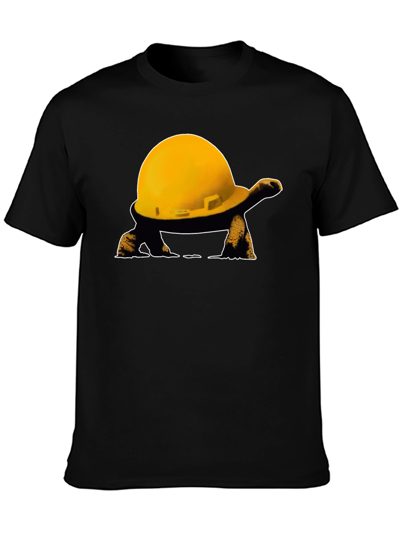 Black Turtle Hard Hat T-Shirt view 3