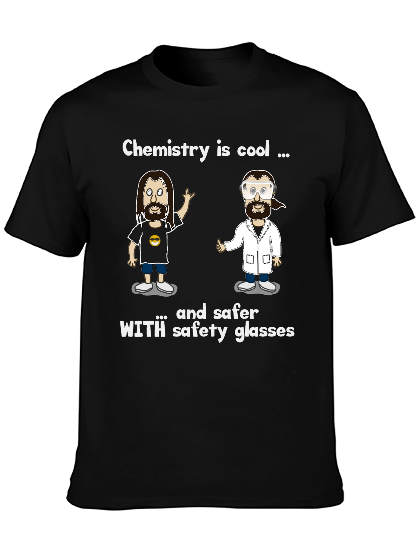 Black Chemistry Is Cool T-Shirt - Men's Black Graphic Tee view 3