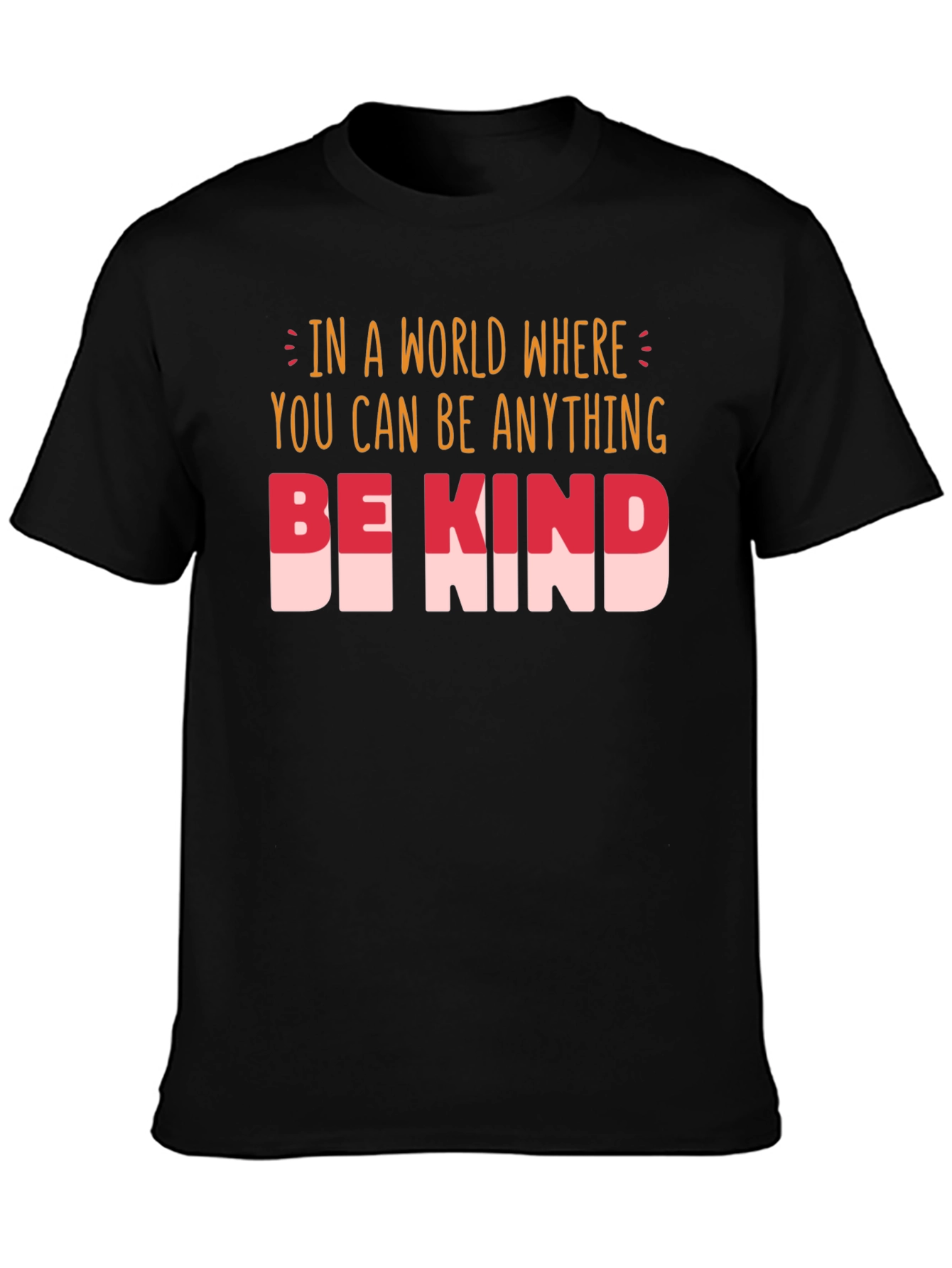 Black Be Kind T-Shirt - Inspirational Graphic Tee view 3