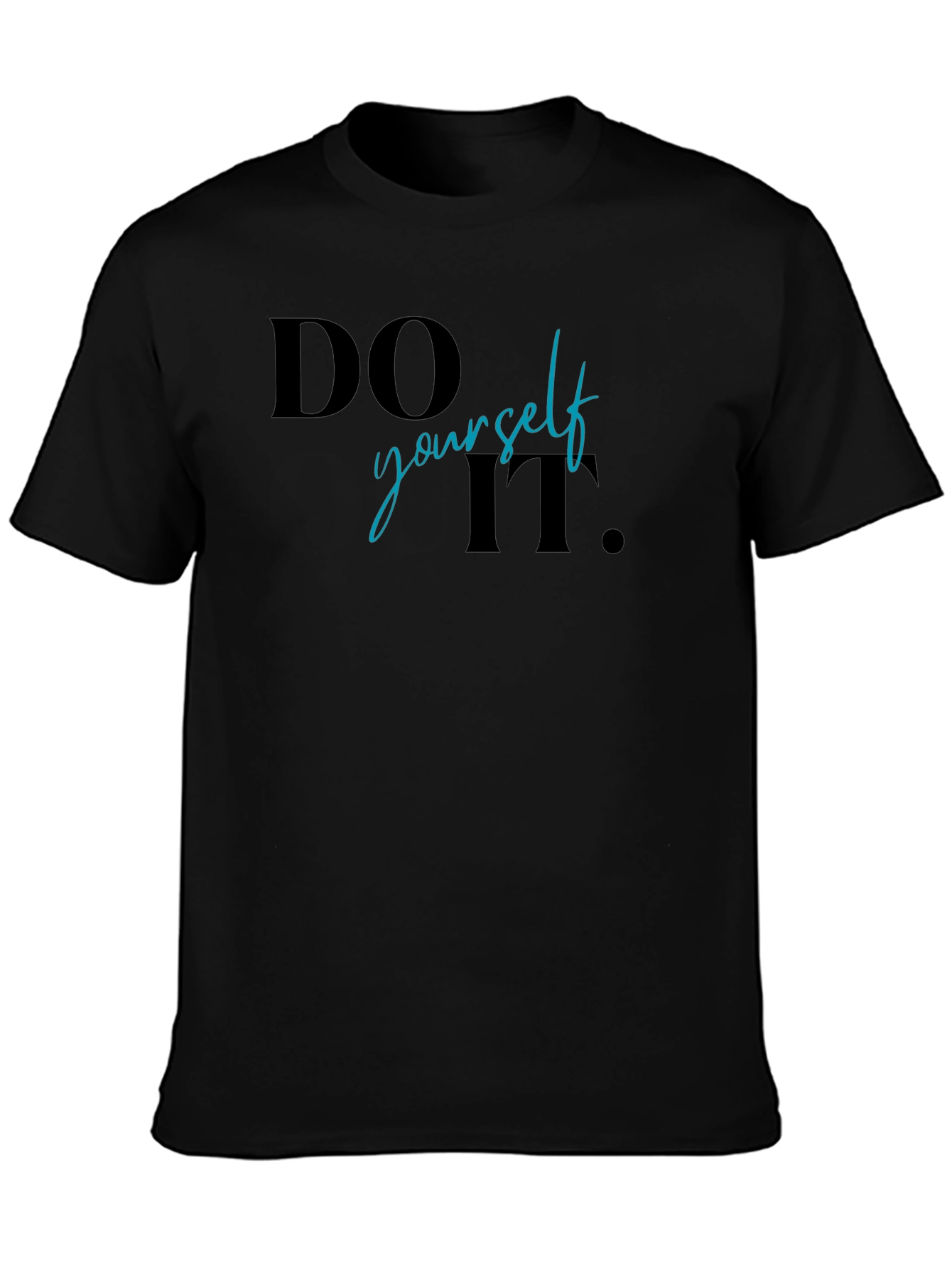 Black Do It Yourself Graphic Print T-Shirt view 3