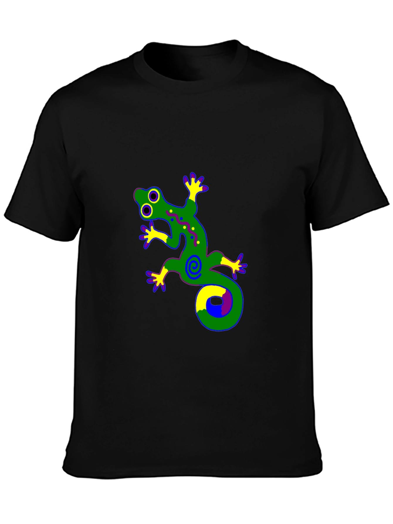 Black Funky Gecko Graphic Tee - Black view 3