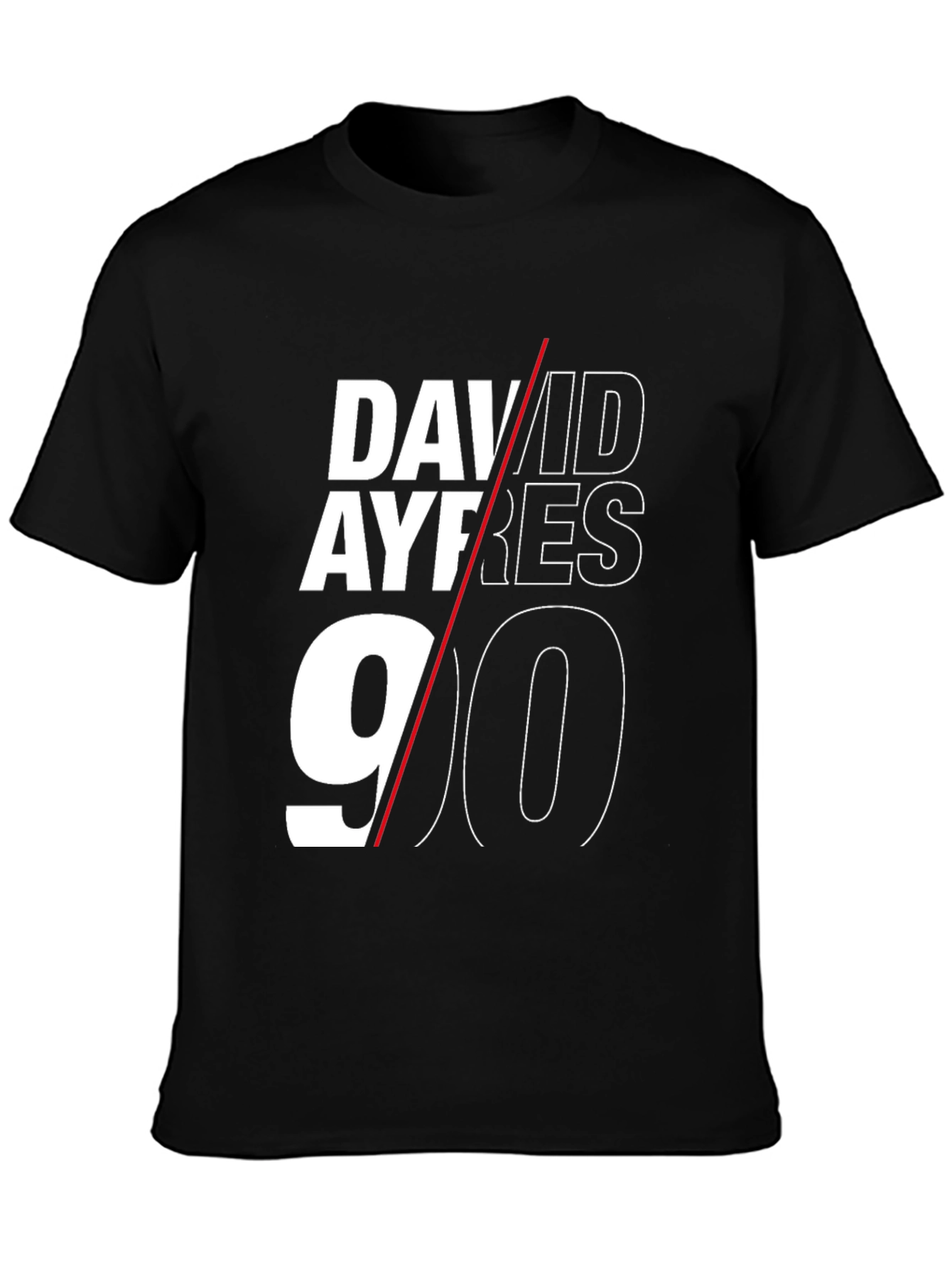Black David Ayres 90 Black Graphic T-Shirt view 3