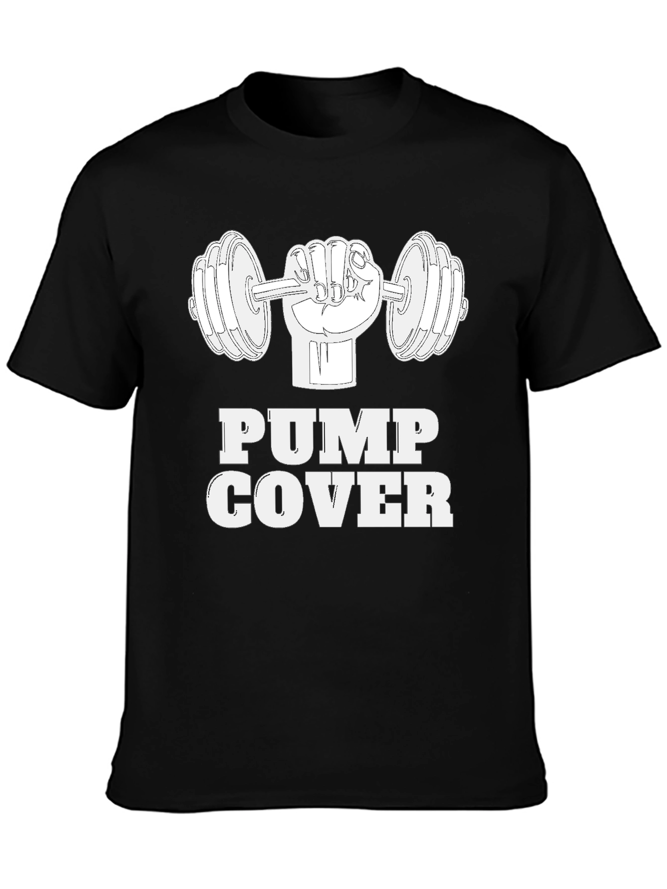 Black Pump Cover Weightlifting T-Shirt view 3