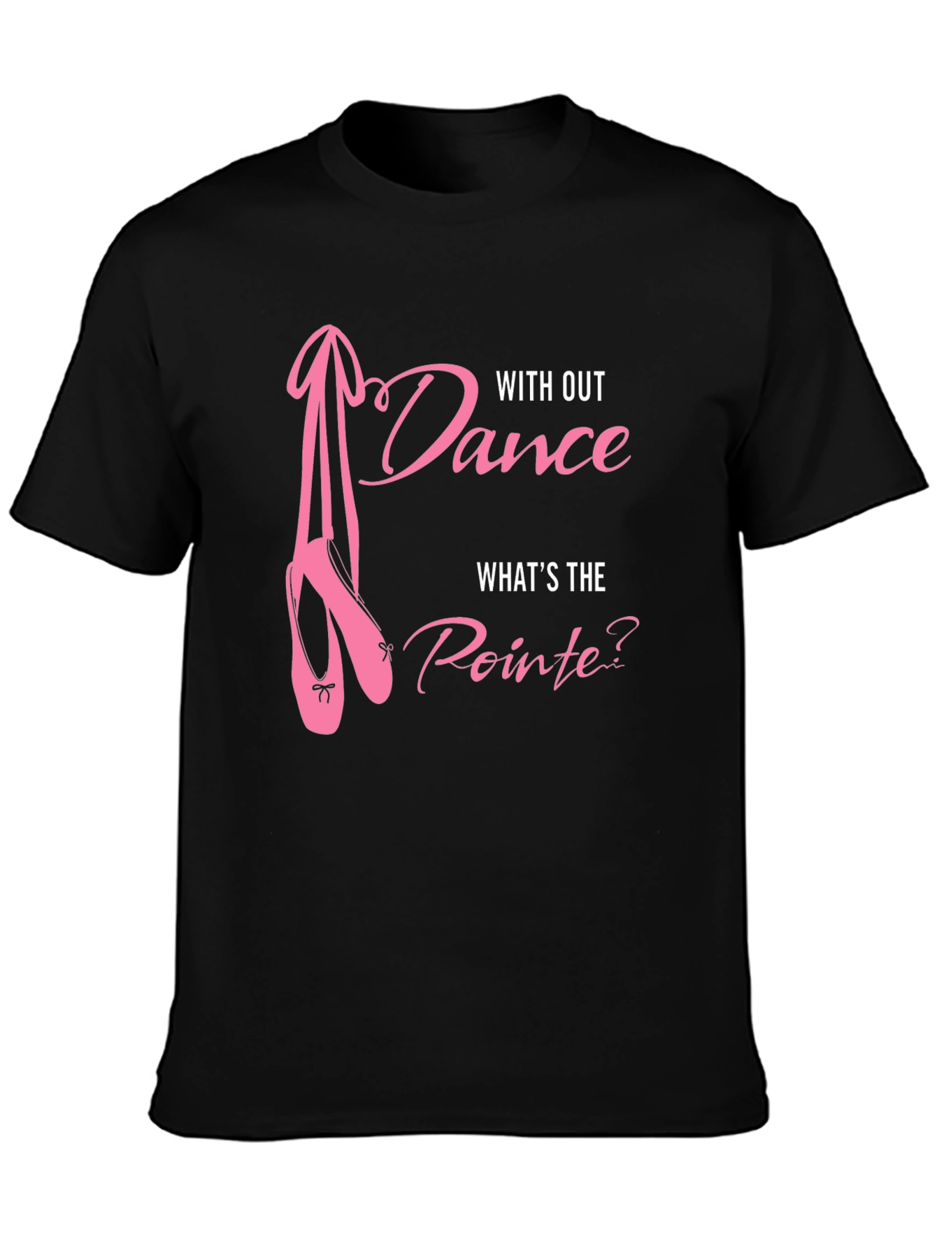 Black Dance Pointe T-Shirt: Ballet Lover Tee view 3