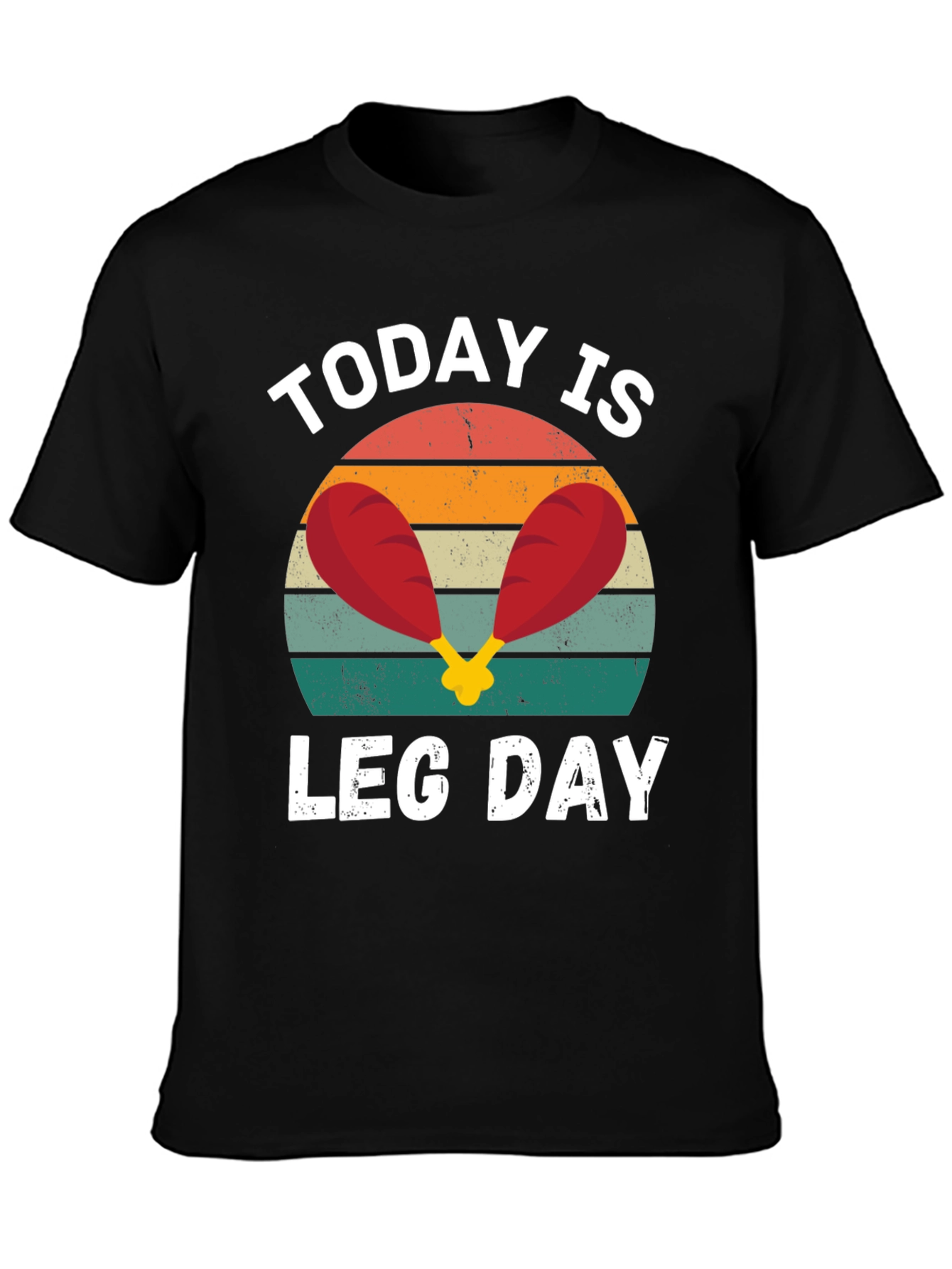 Black Today is Leg Day T-Shirt view 3