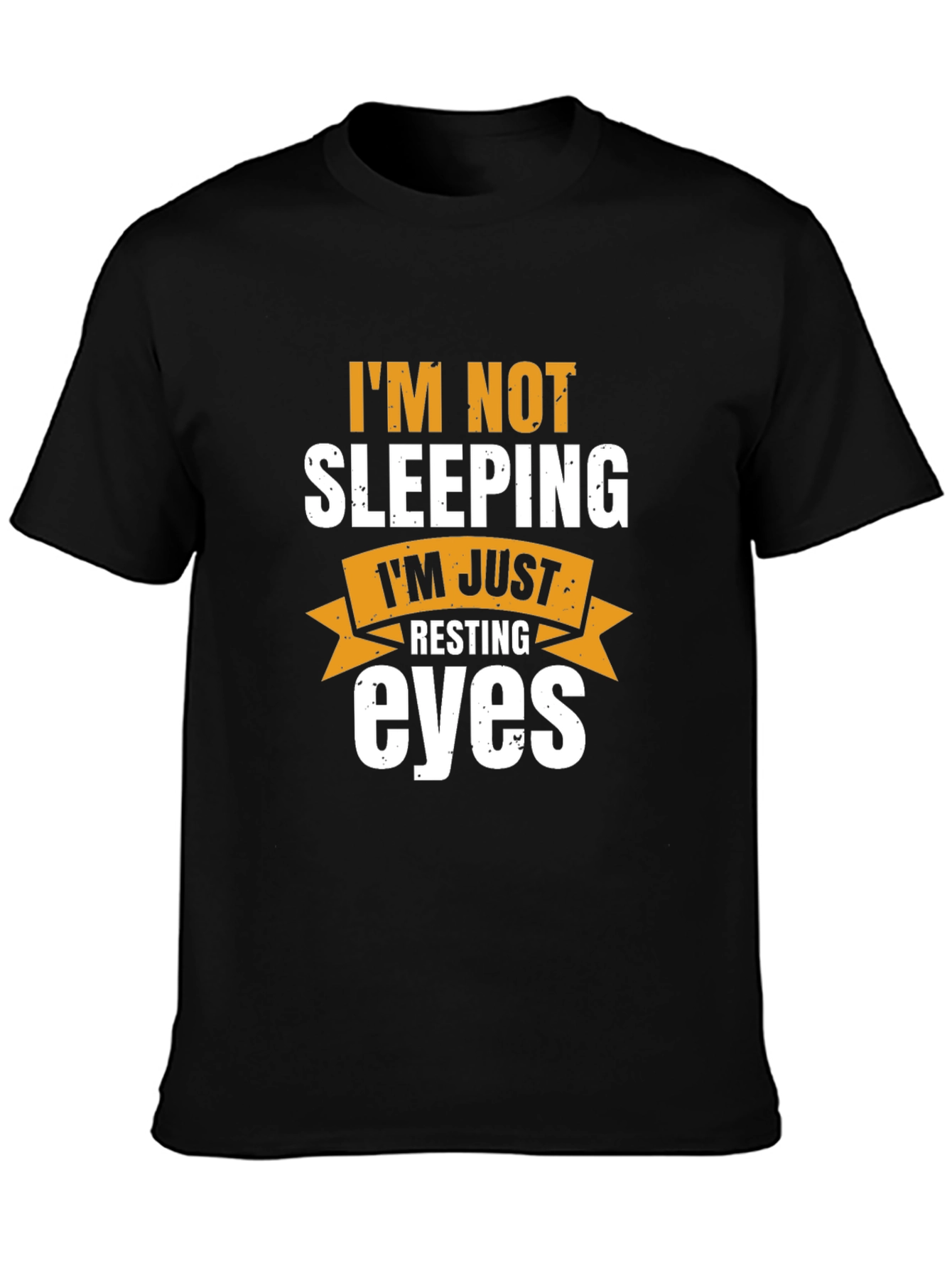 Black Funny "Resting Eyes" Graphic T-Shirt view 3