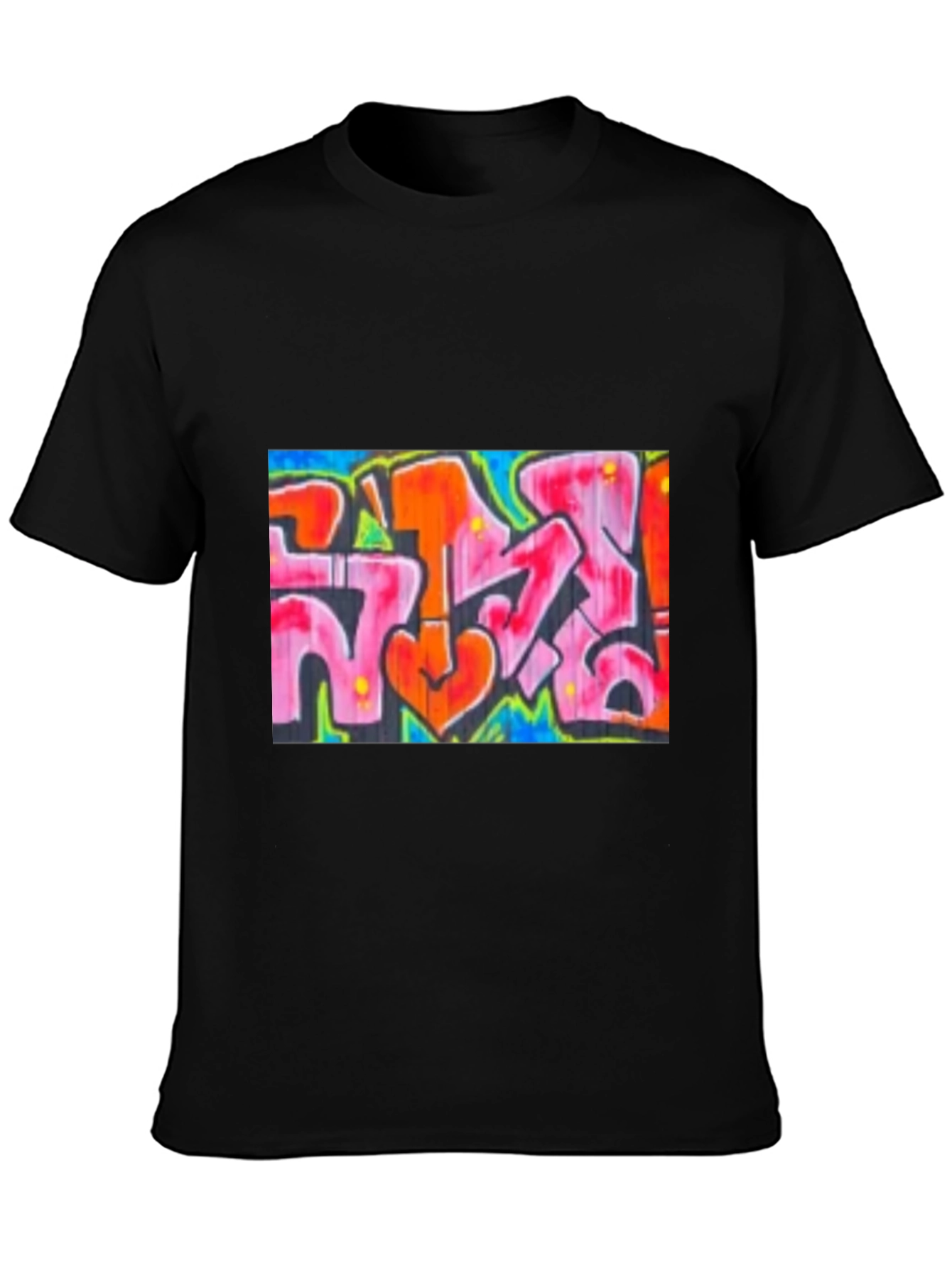 Black Graffiti Art Tee - Unique Street Style view 3