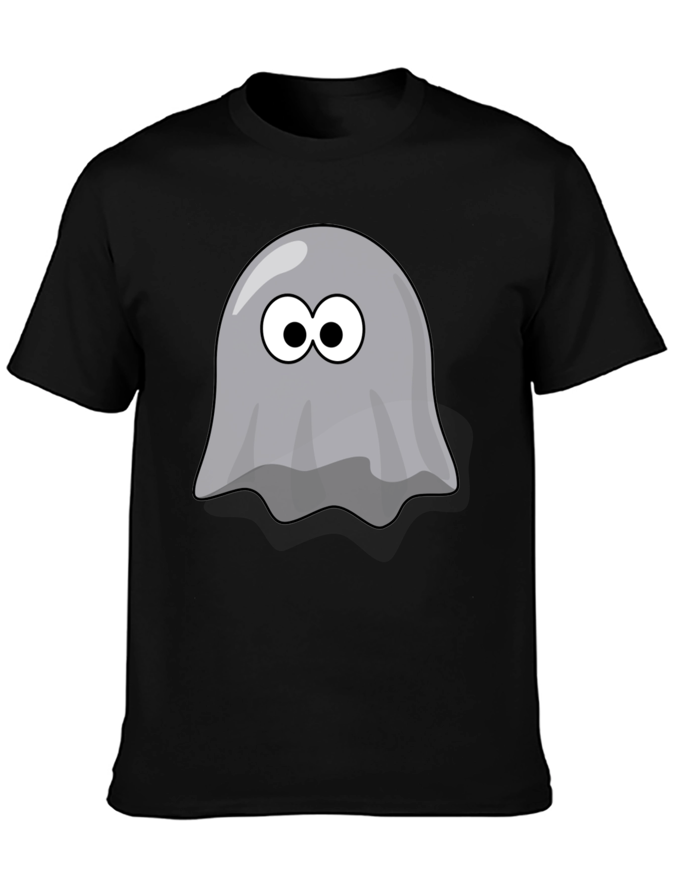 Black Ghost Graphic T-Shirt - Spooky Season Style! view 3
