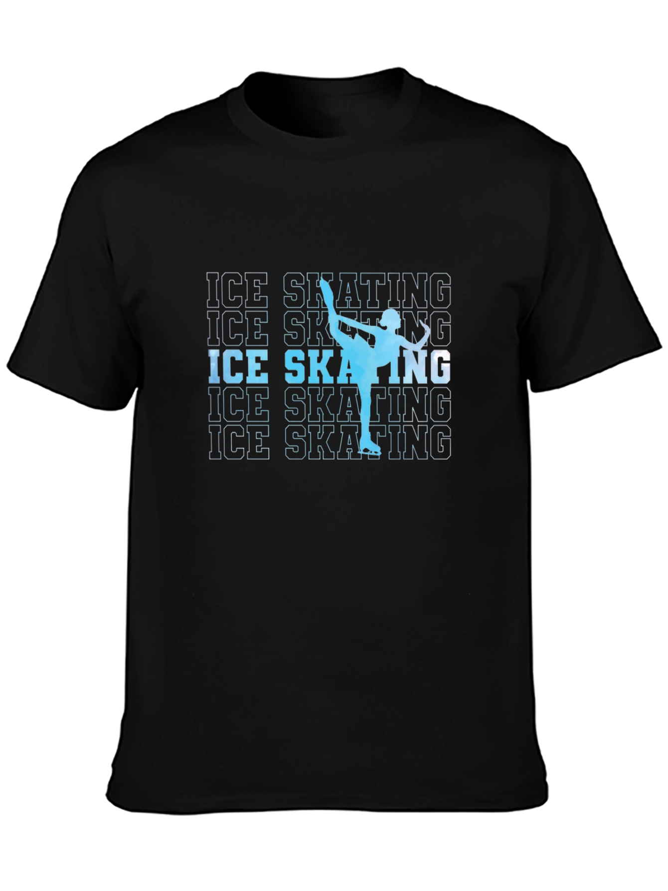 Ice Skating Silhouette Graphic T-Shirt - 3