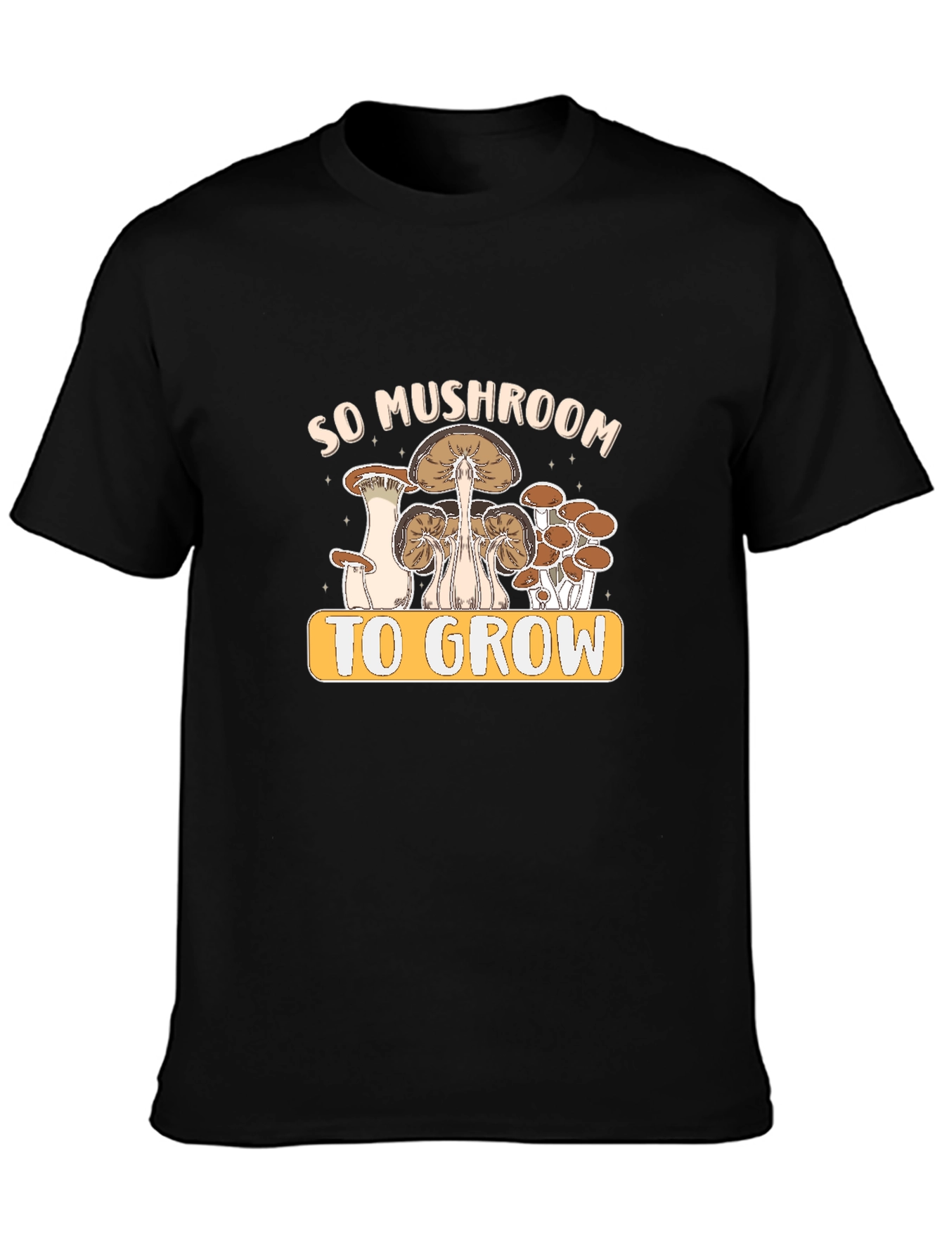Black So Mushroom To Grow Graphic Tee view 3